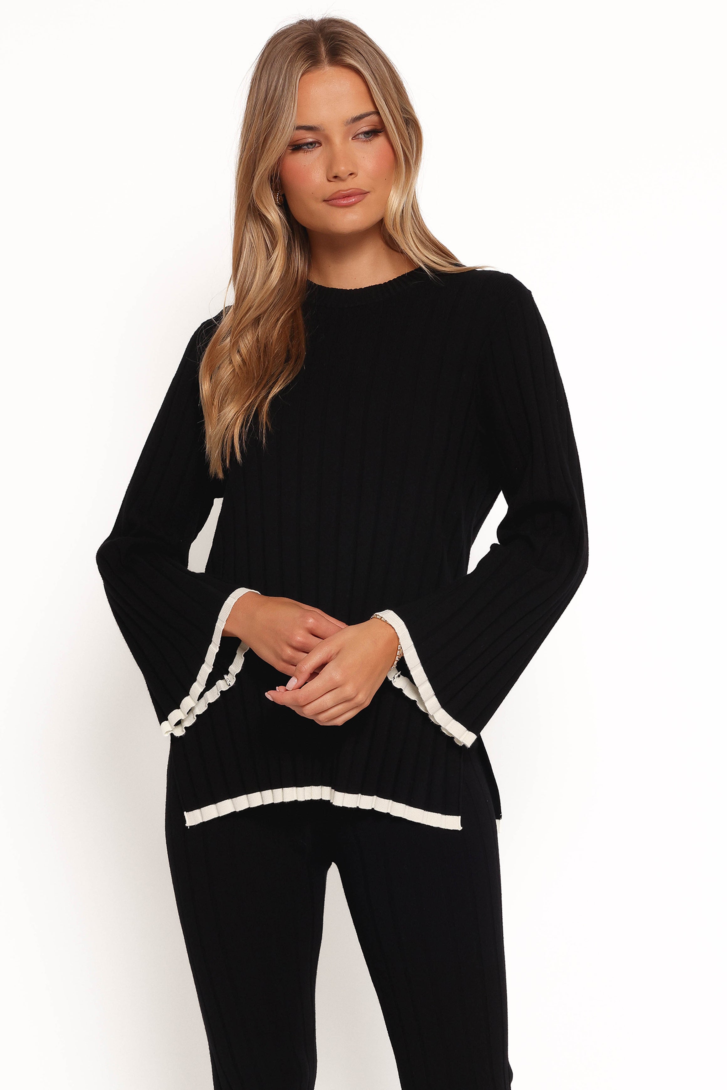 Petal and Pup USA TOPS Dora Knit Top - Black