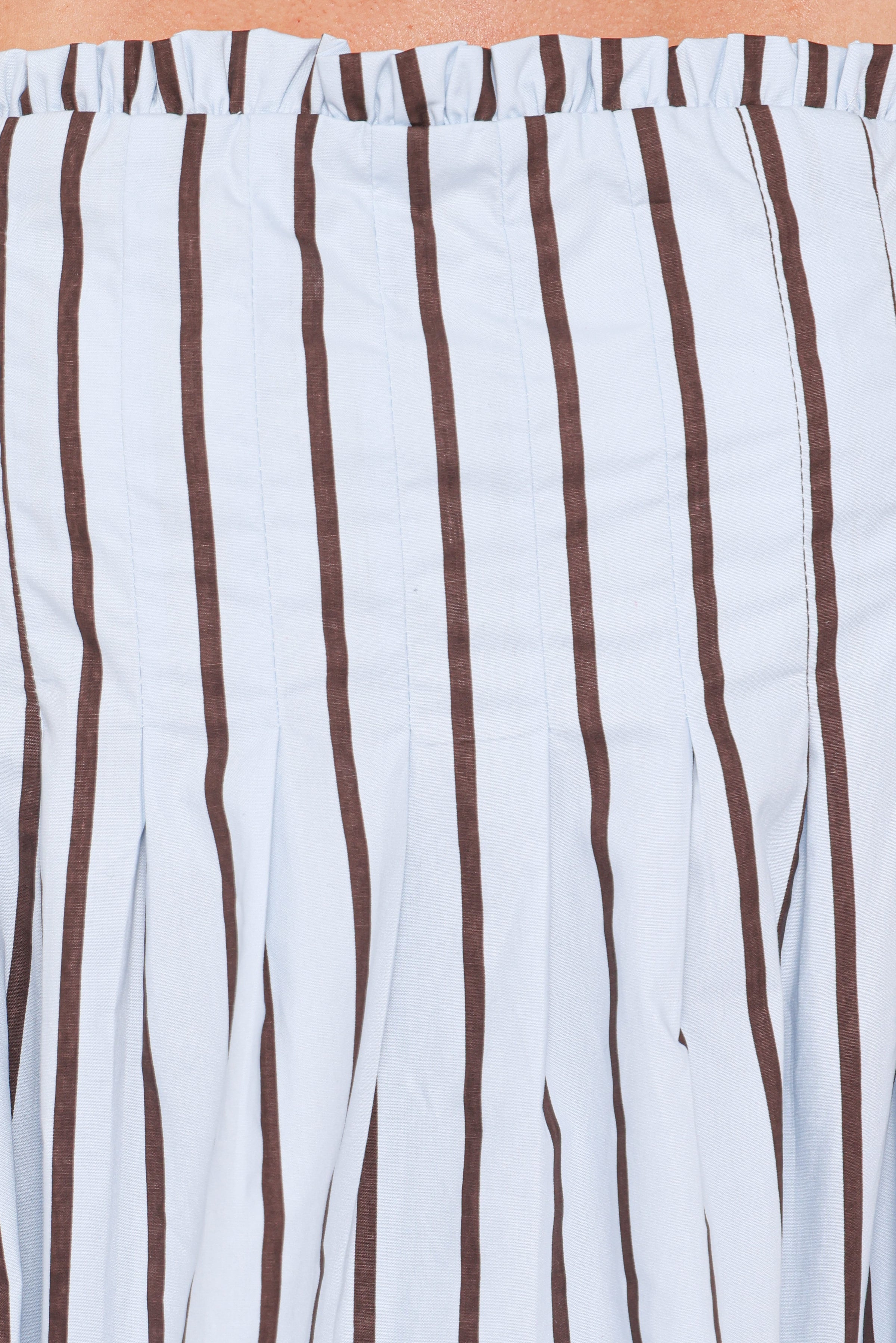 Petal and Pup USA TOPS Dulce Top - Blue/Brown Stripe