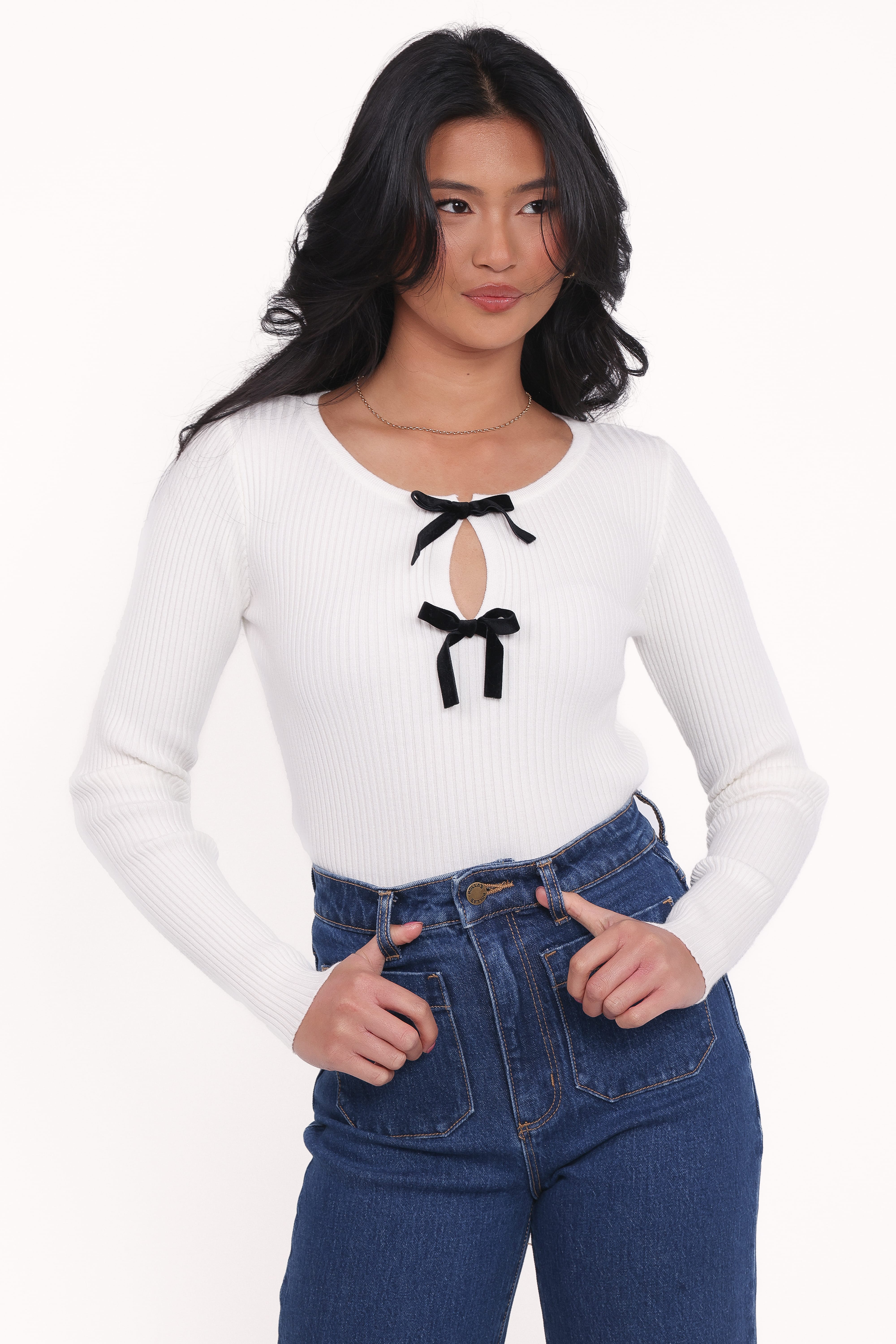 Petal and Pup USA TOPS Elba Knit Top - White