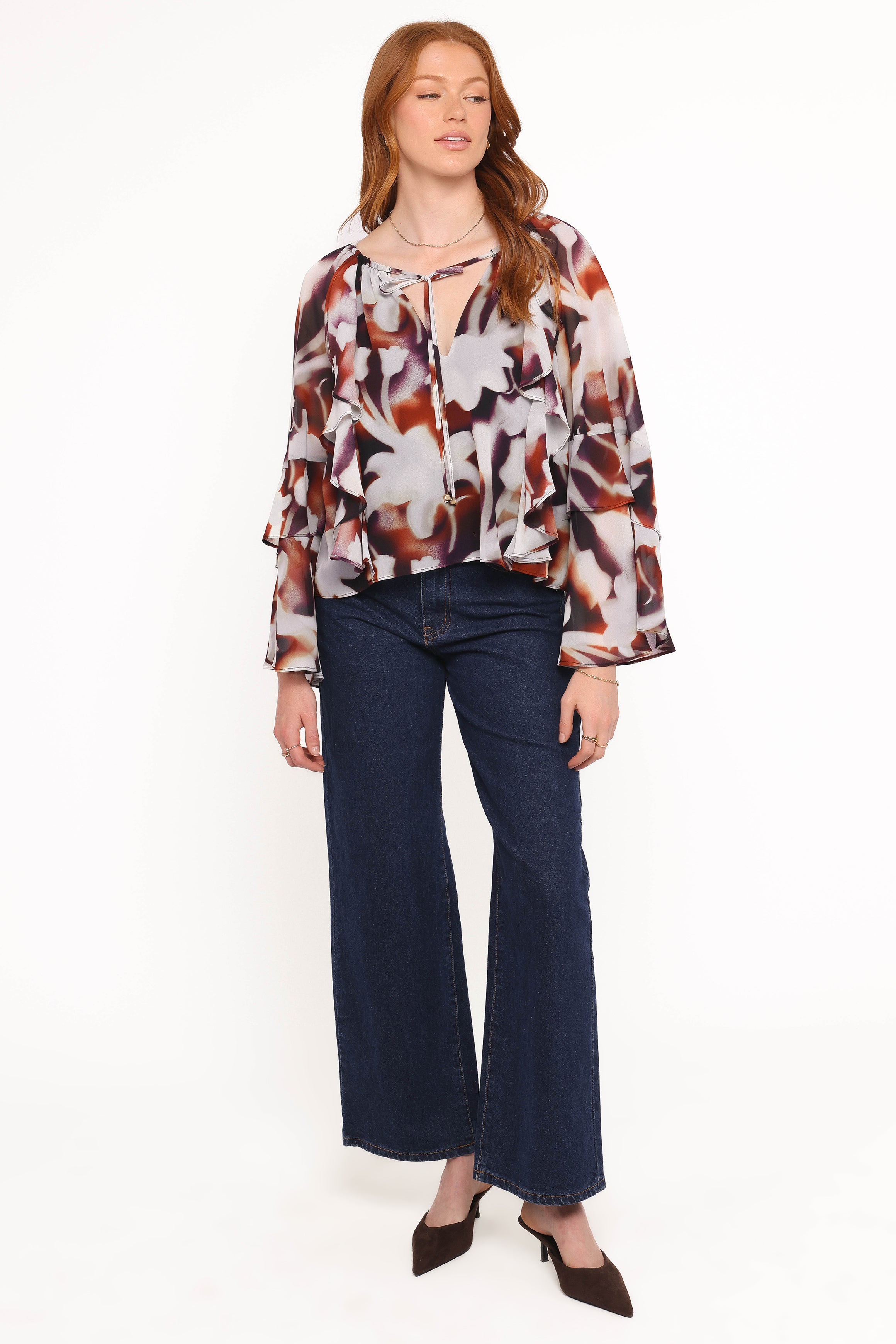 Petal and Pup USA TOPS Elinor Top - Blurred Floral