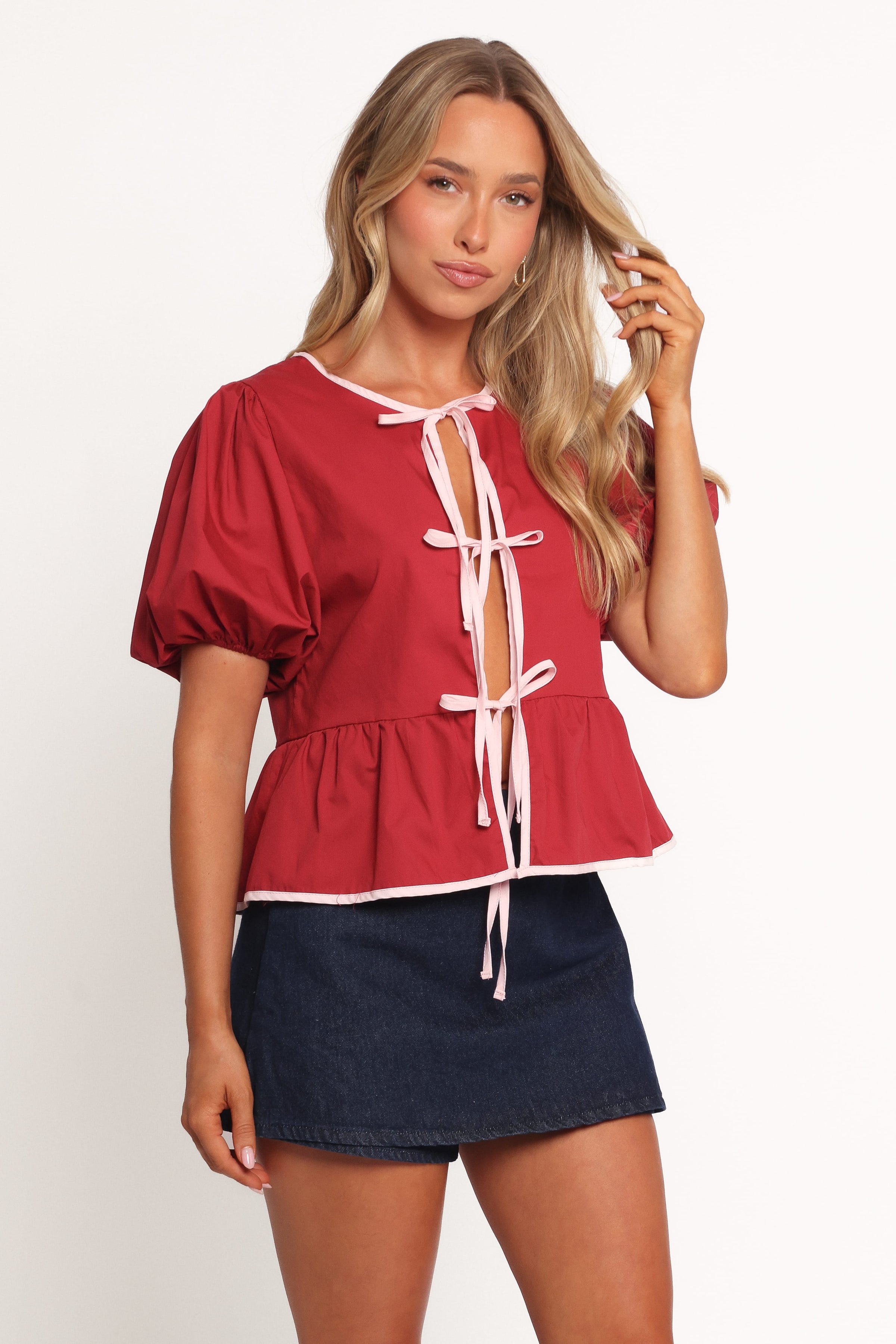 Petal and Pup USA TOPS Ellien Top - Red (Hold for Rack)