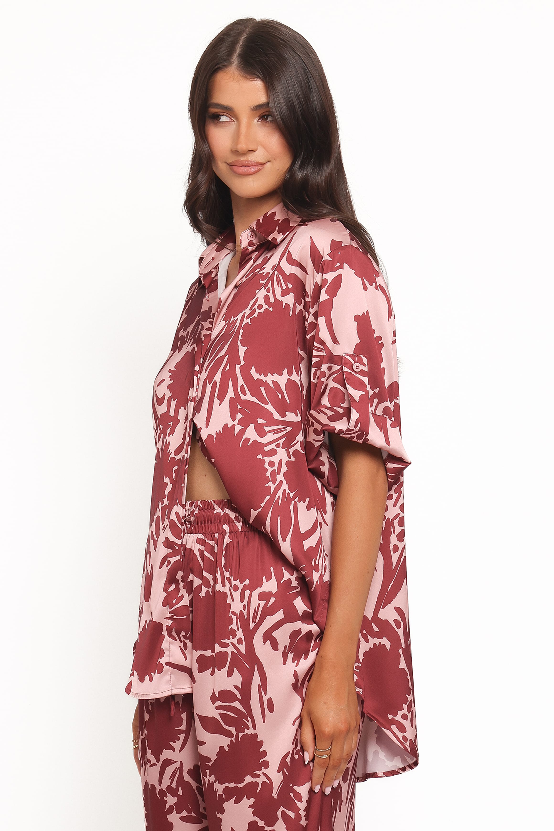 Petal and Pup USA TOPS Elysia Shirt - Pink Burgundy