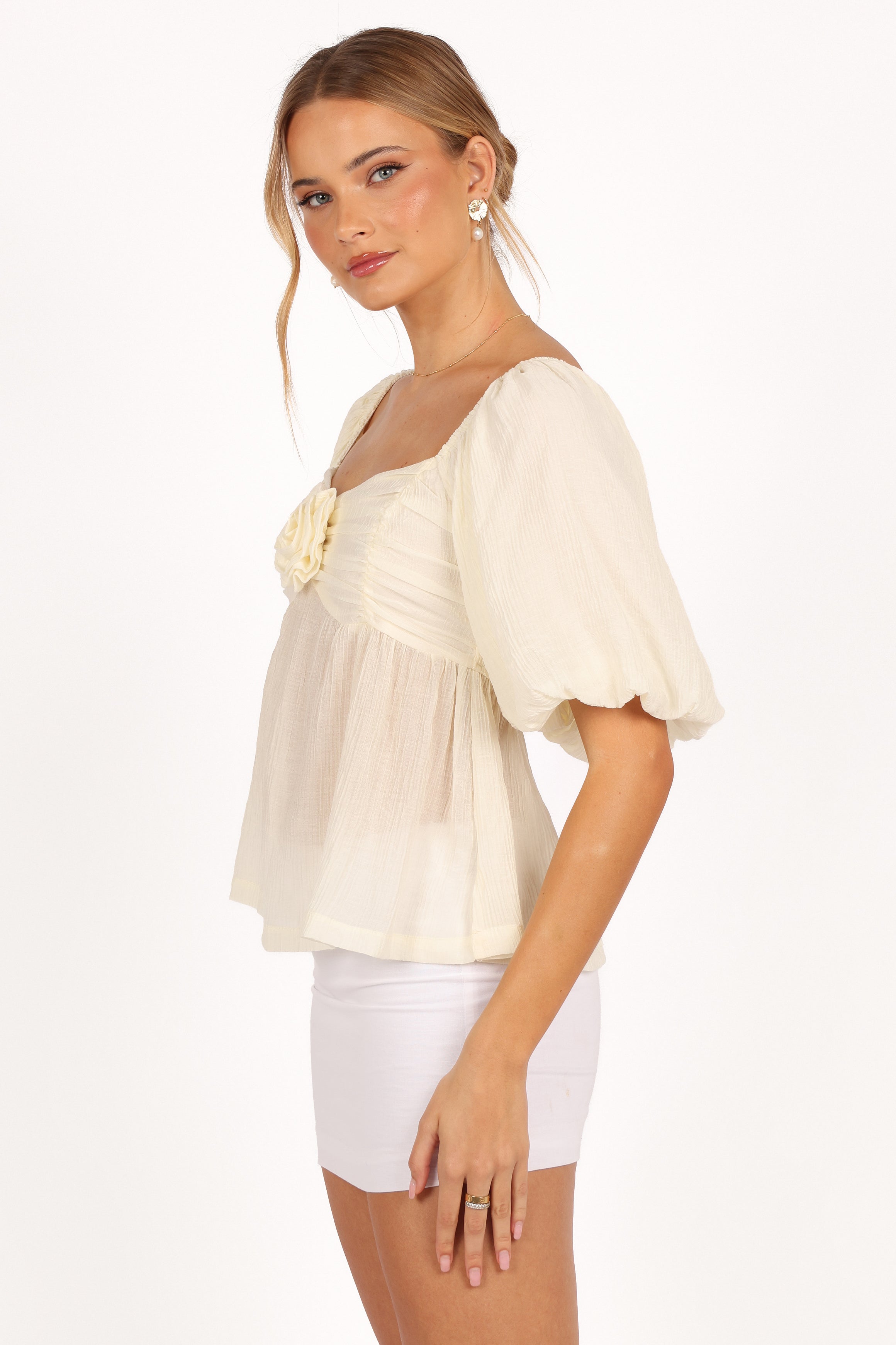 Petal and Pup USA TOPS Emerson Rosette Top - Ivory