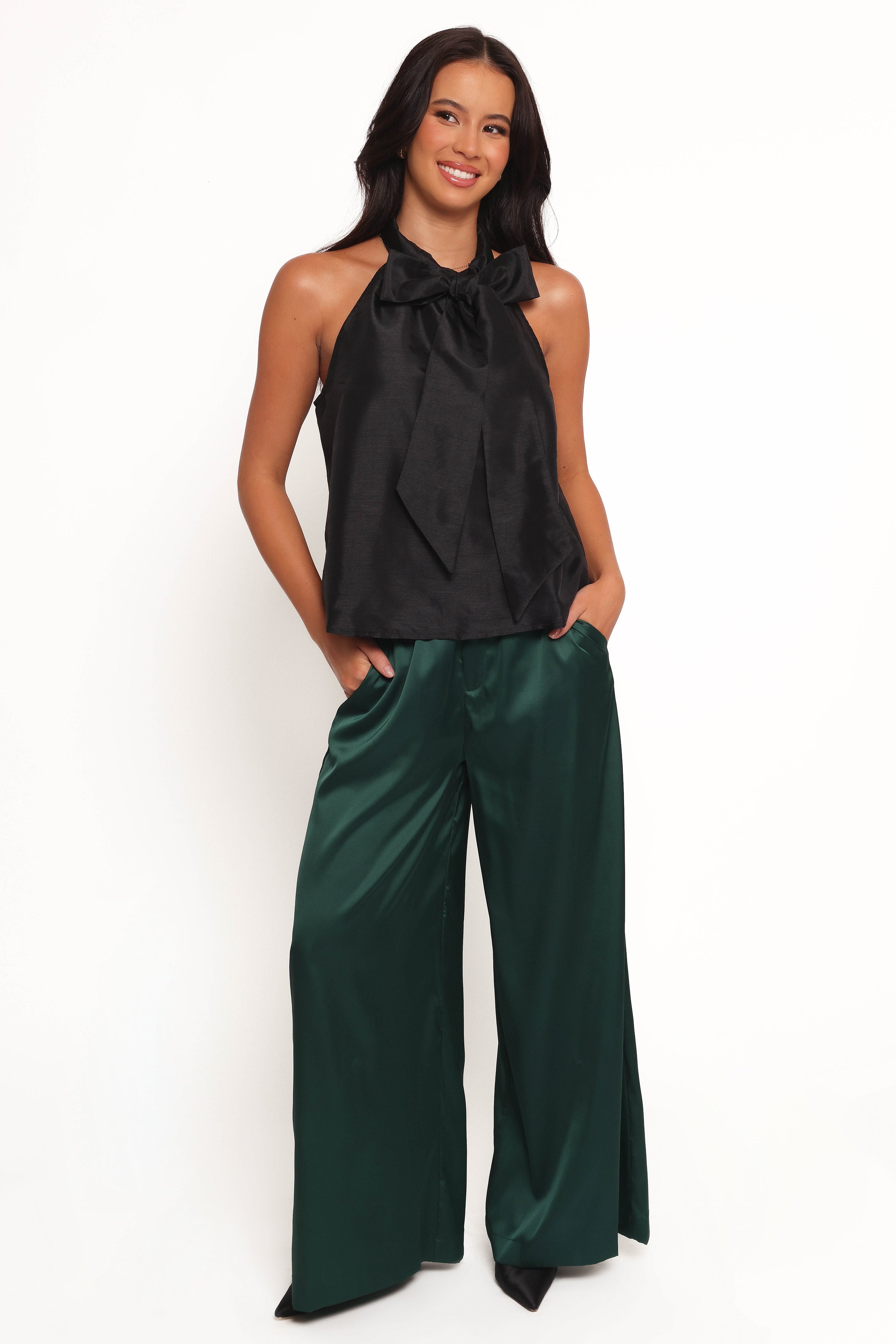 Petal and Pup USA TOPS Faith Bow Top - Black