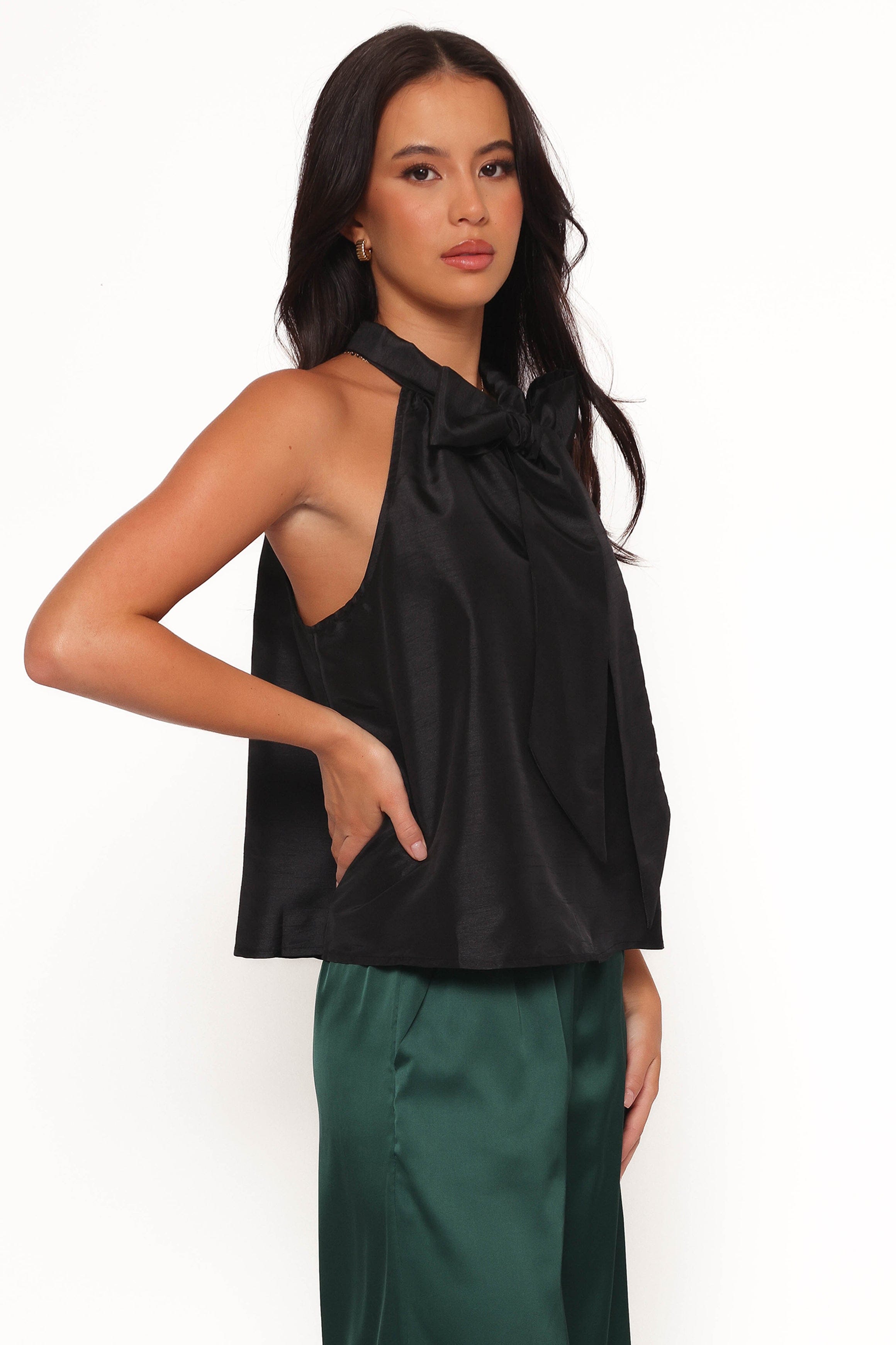 Petal and Pup USA TOPS Faith Bow Top - Black