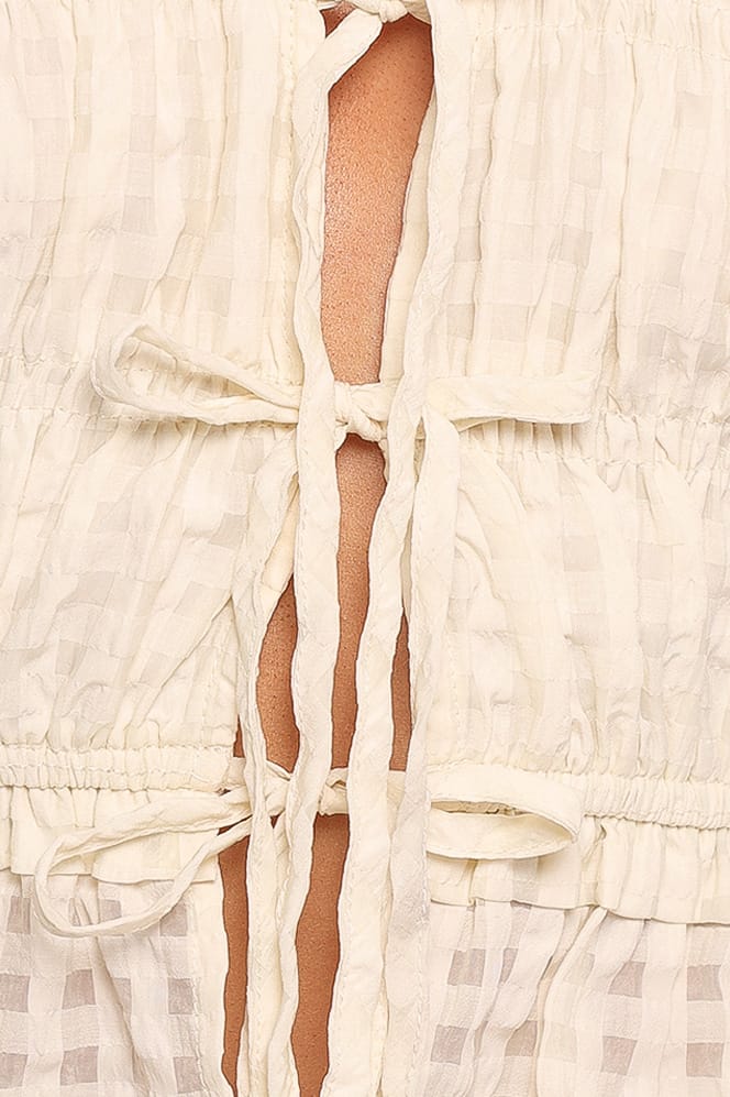 Petal and Pup USA TOPS Farica Gingham Top - Cream