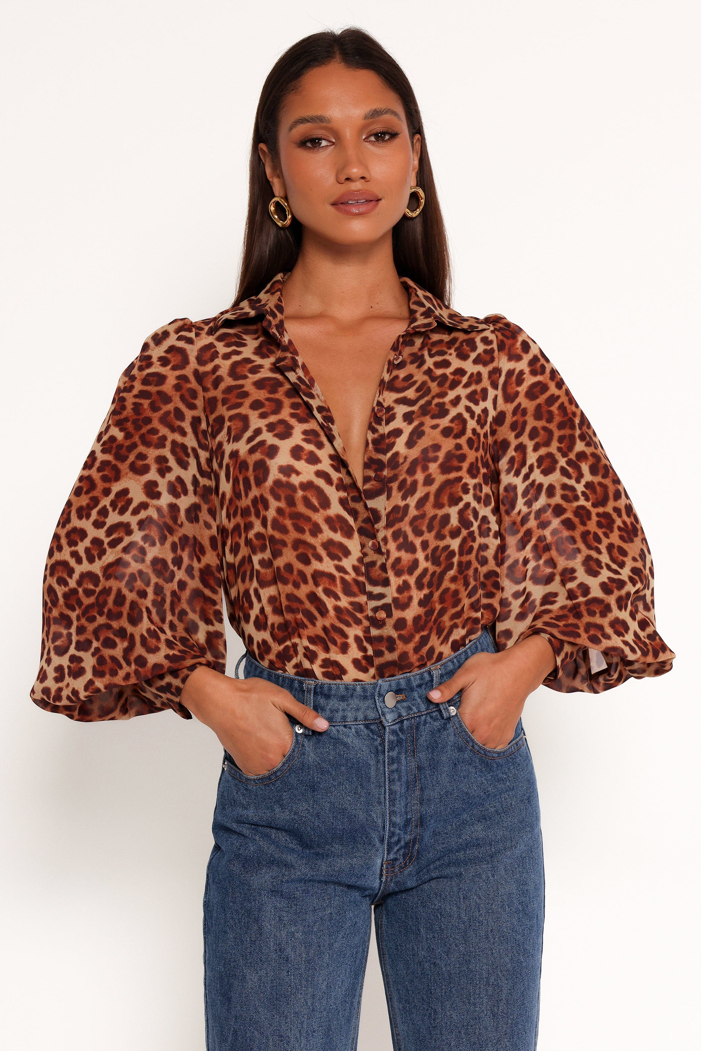 Petal and Pup USA TOPS Fleetwood Blouse - Leopard