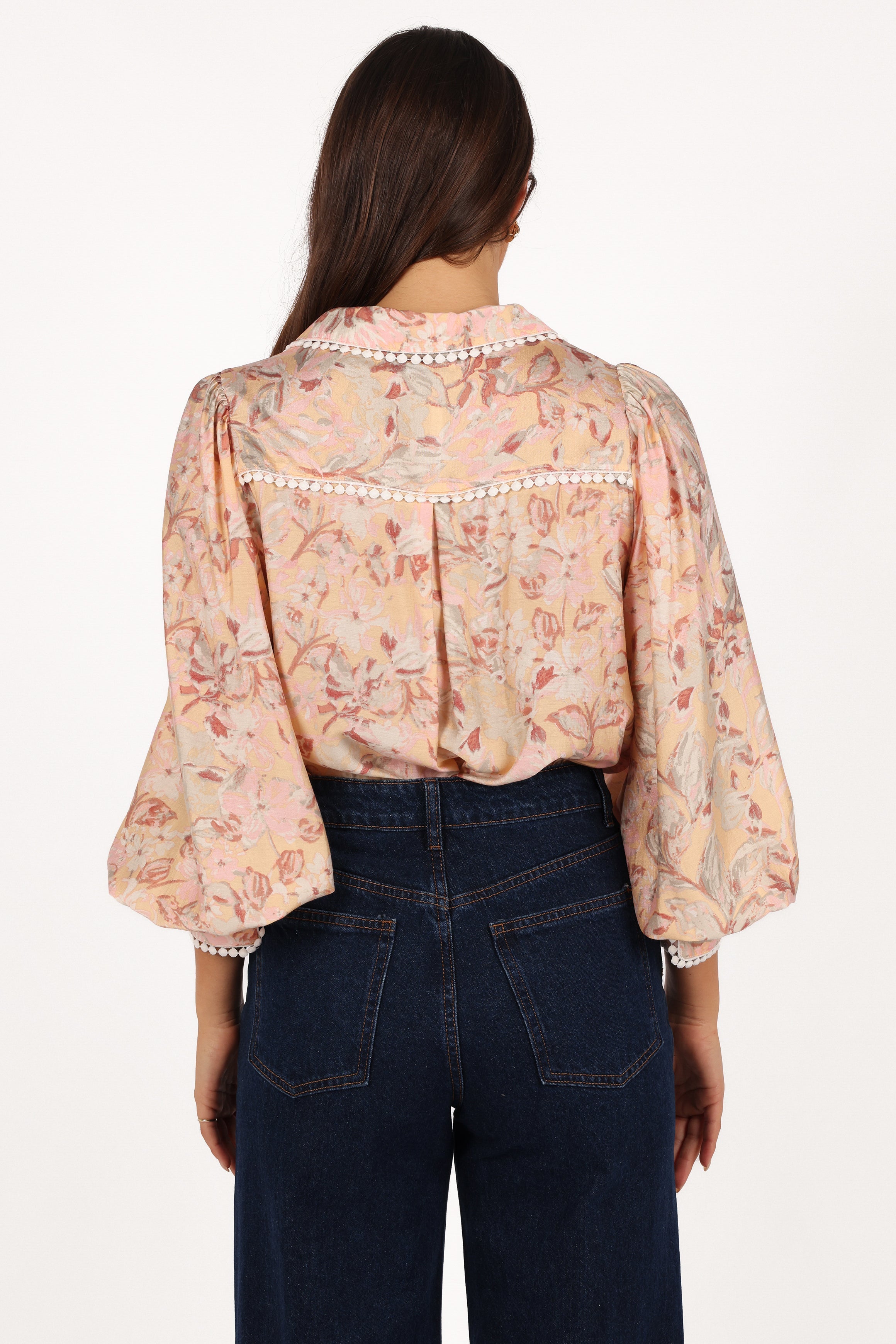 Petal and Pup USA TOPS Floria Top - Beige Floral