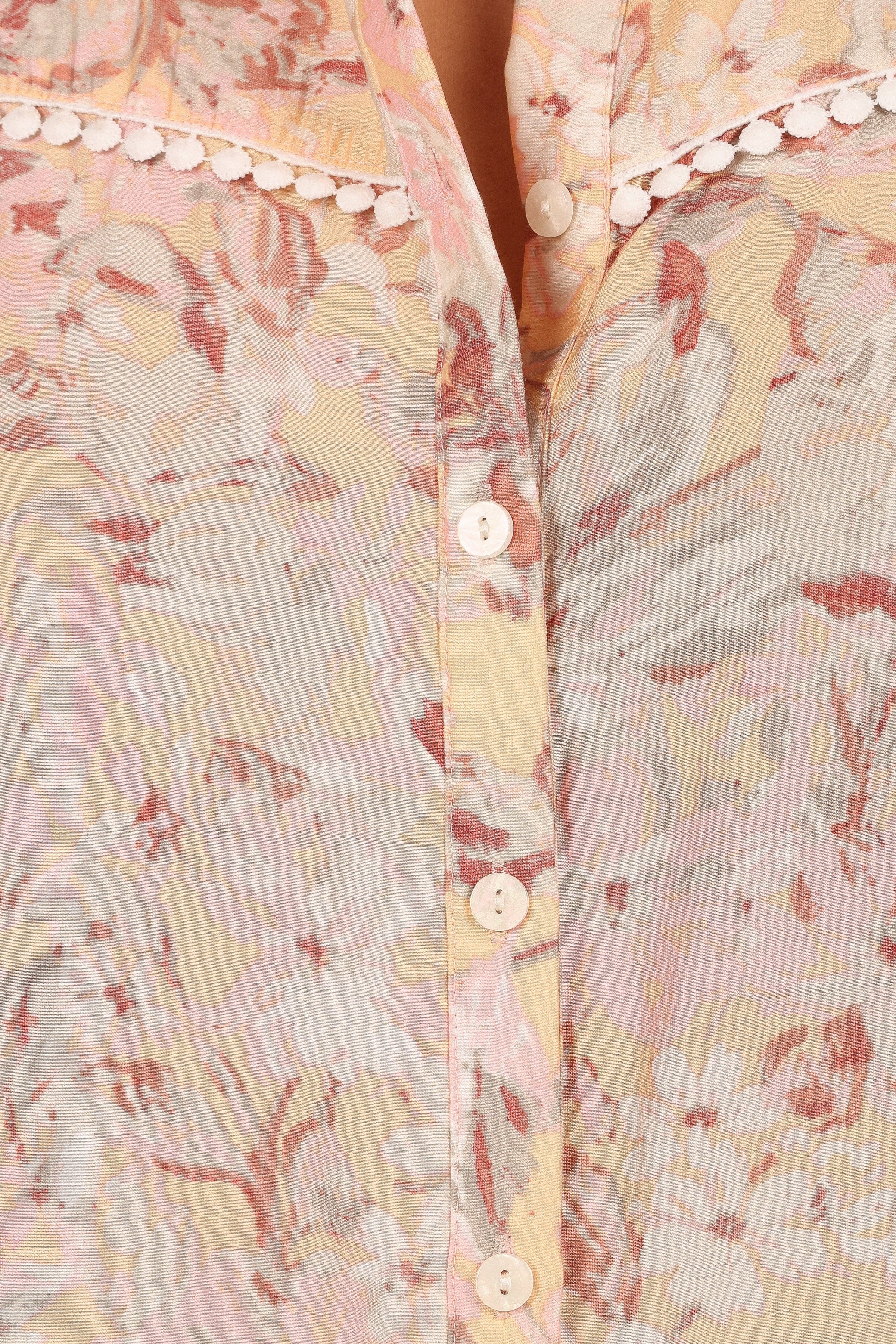 Petal and Pup USA TOPS Floria Top - Beige Floral