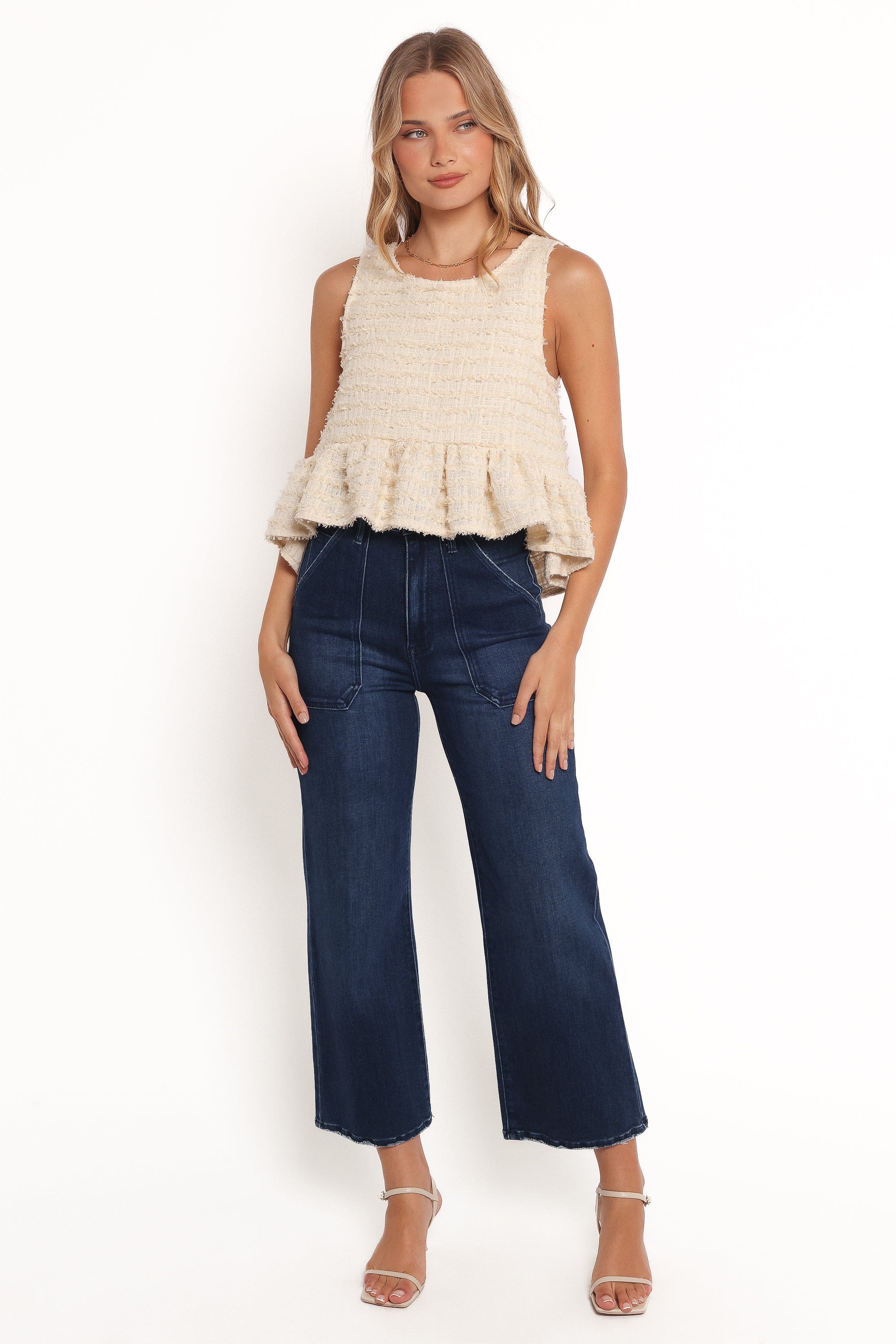 Petal and Pup USA TOPS Fren Ruffle Top - Cream