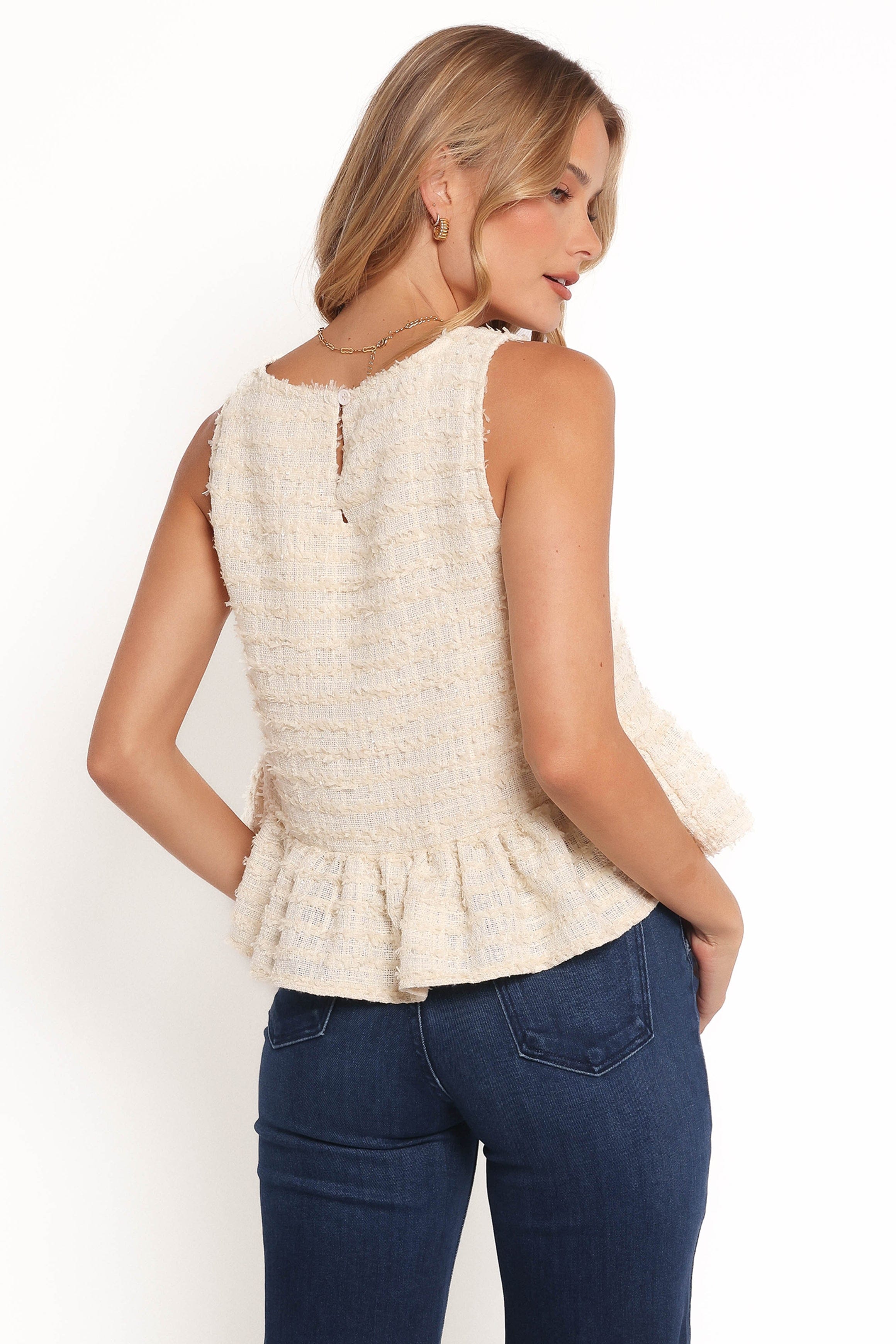 Petal and Pup USA TOPS Fren Ruffle Top - Cream
