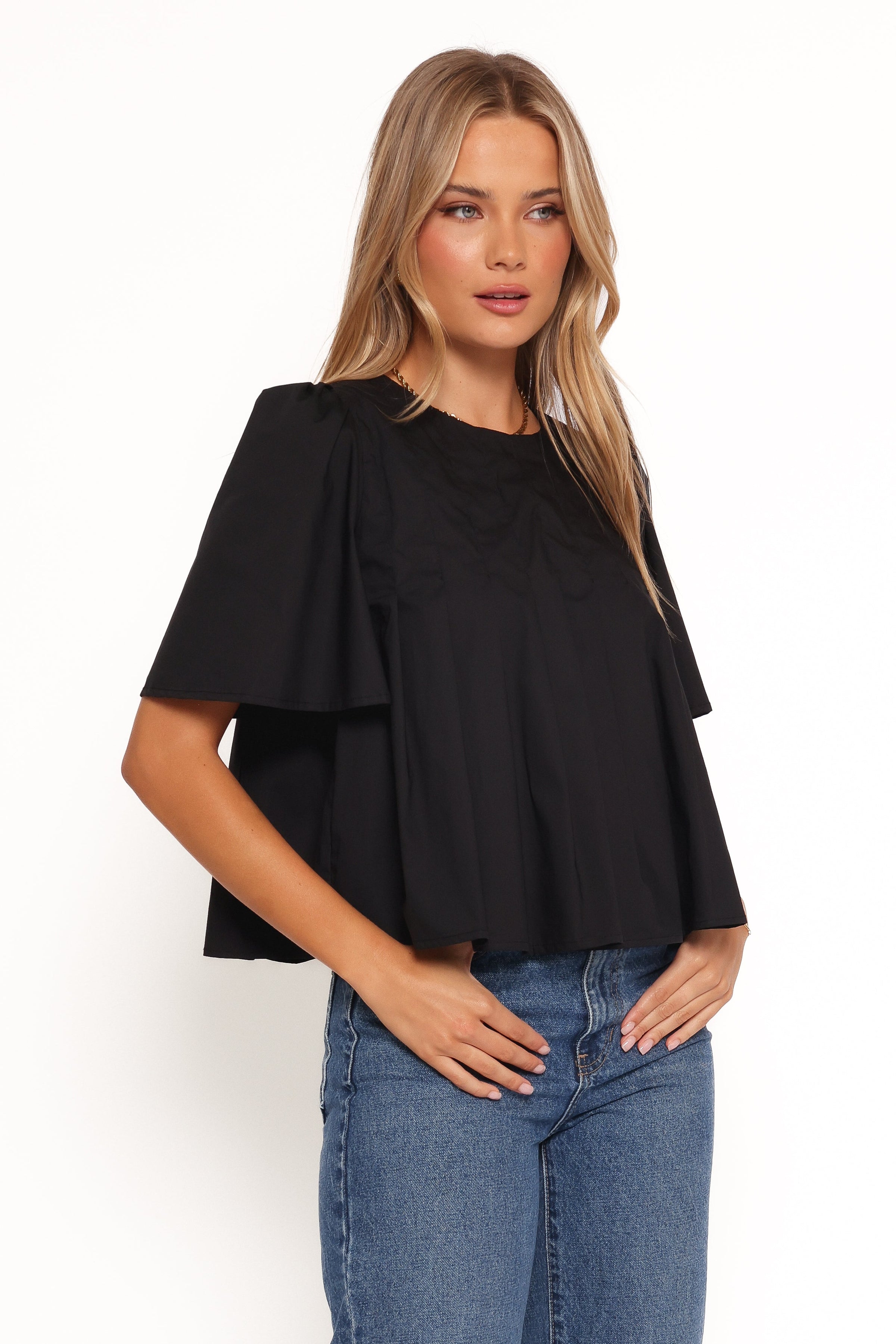 Petal and Pup USA TOPS Geneva Pleated Top - Black