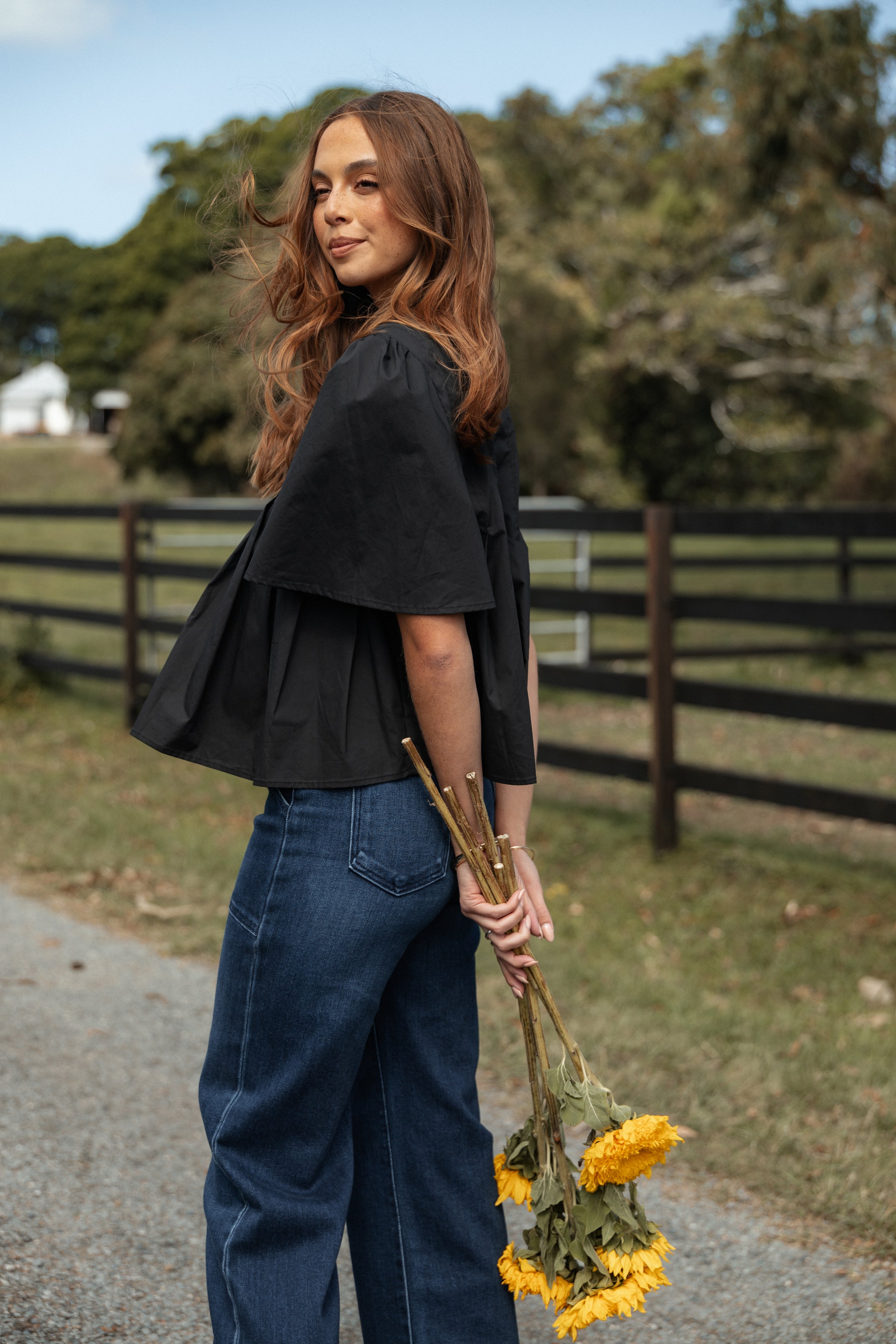 Petal and Pup USA TOPS Geneva Pleated Top - Black