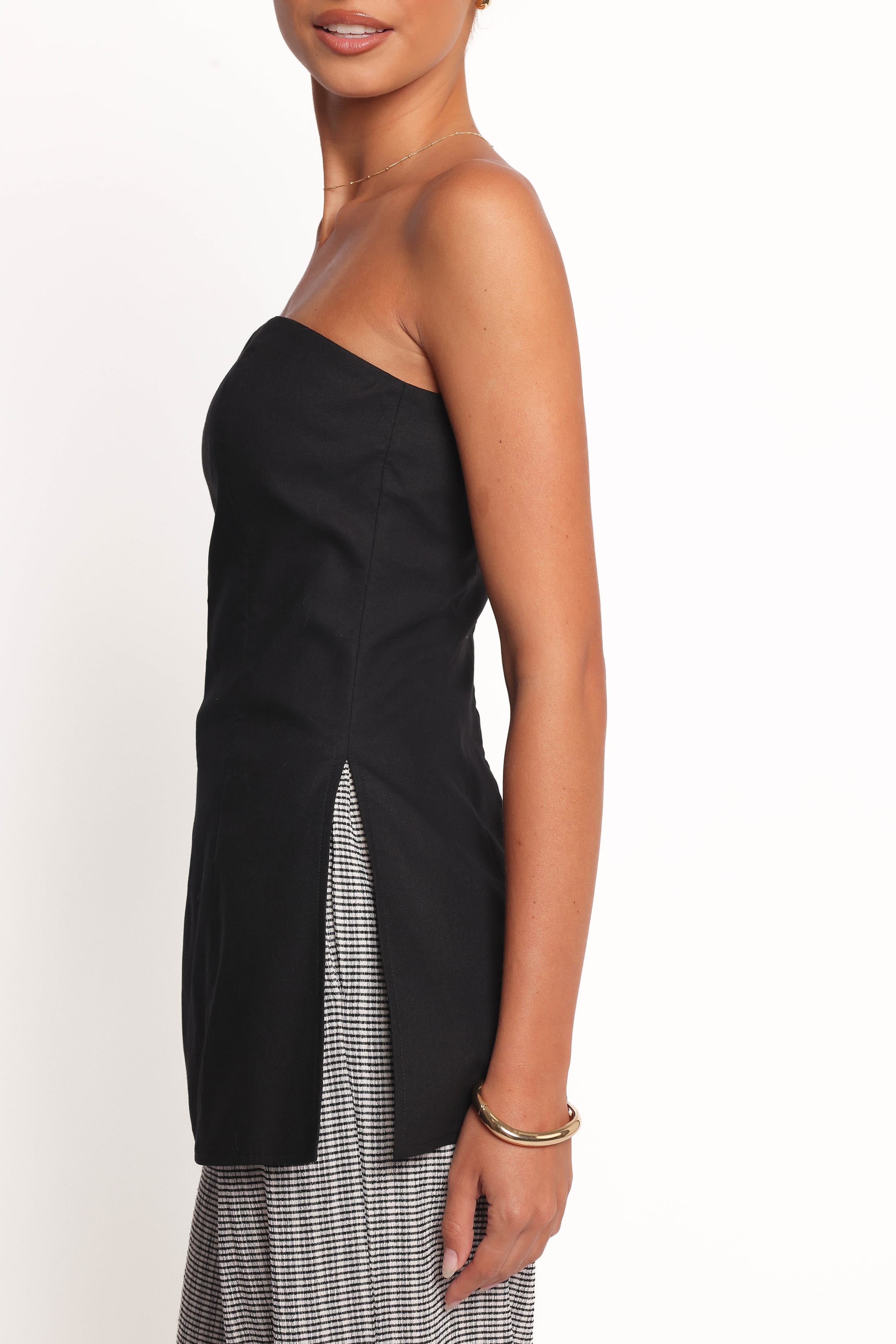 Petal and Pup USA TOPS Giovana Strapless Top - Black (Hold for Rack)