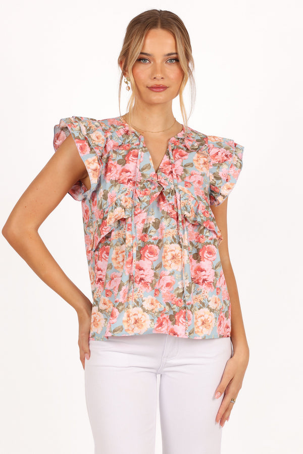 Petal and Pup USA TOPS Gracey Top - Vintage Blue