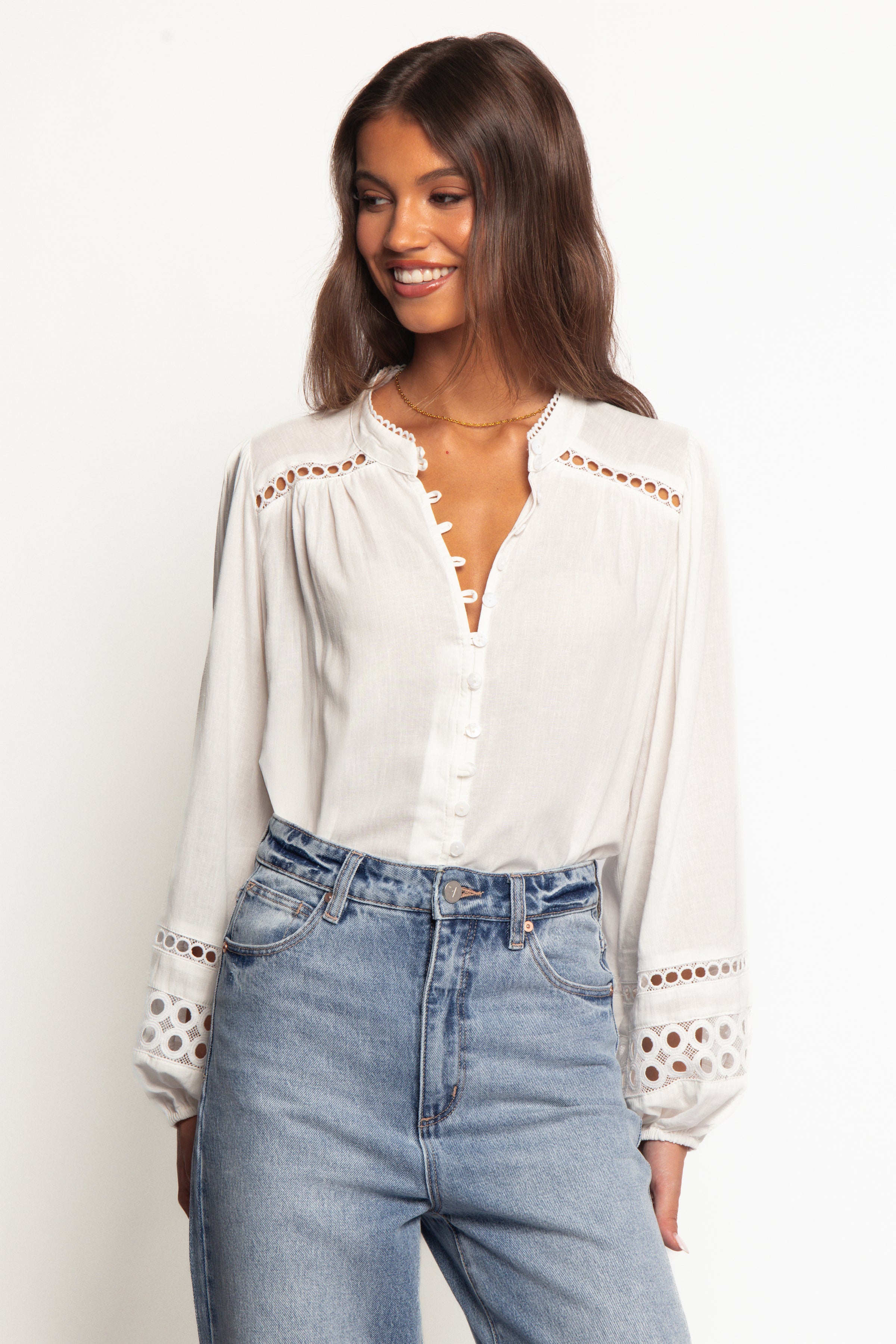 Petal and Pup USA TOPS Hani Blouse - White