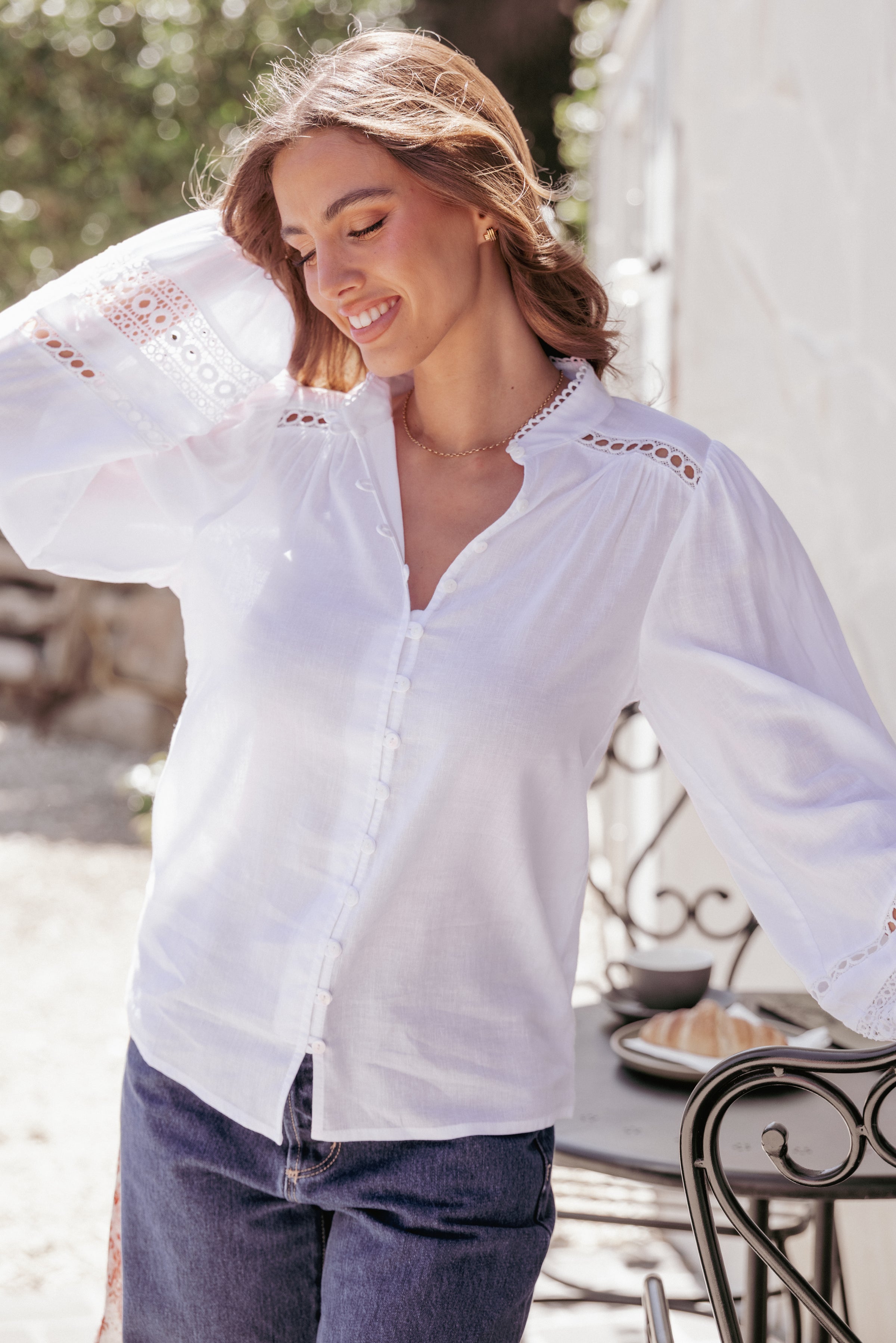 Petal and Pup USA TOPS Hani Blouse - White