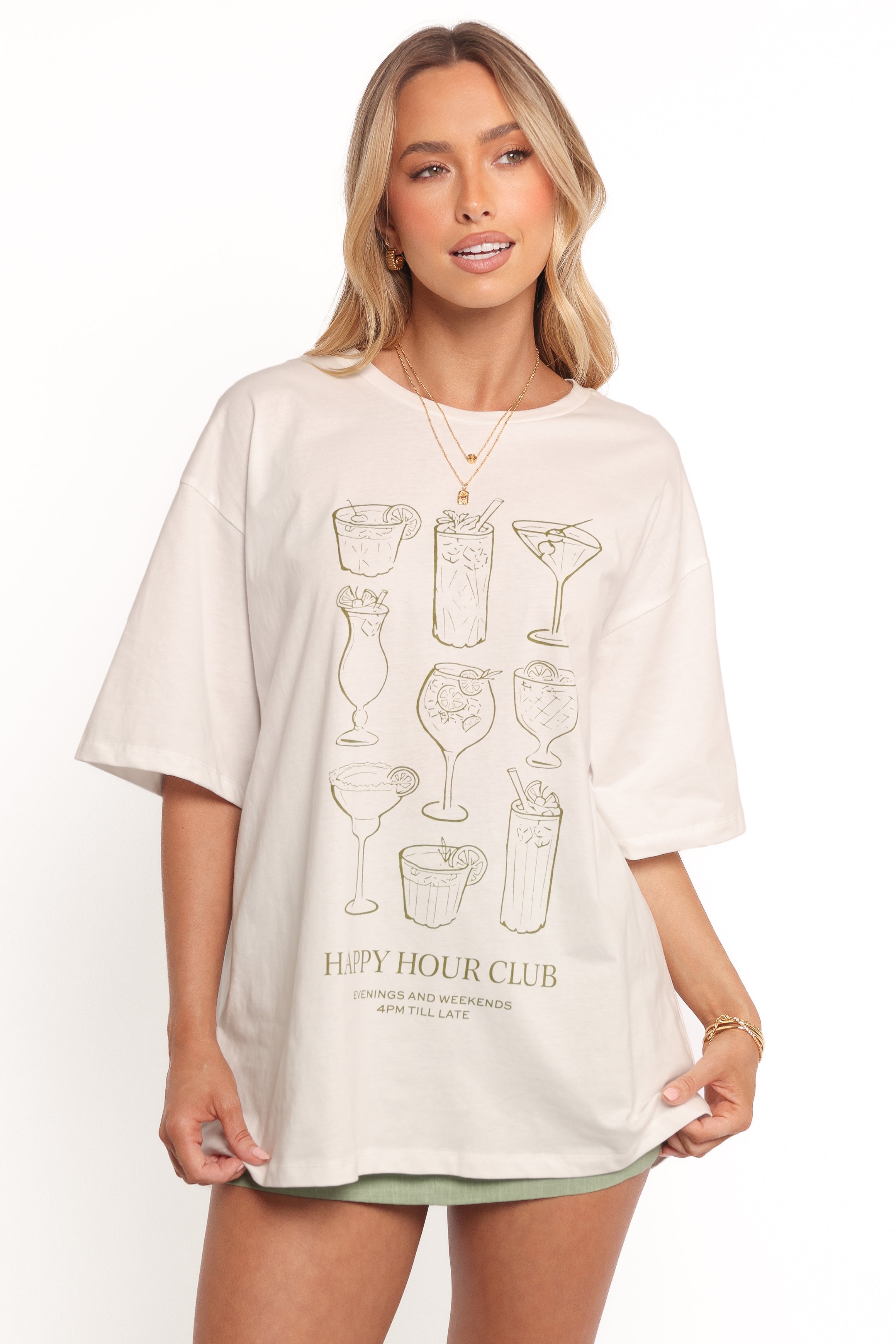 Petal and Pup USA TOPS Happy Hour Tee - White
