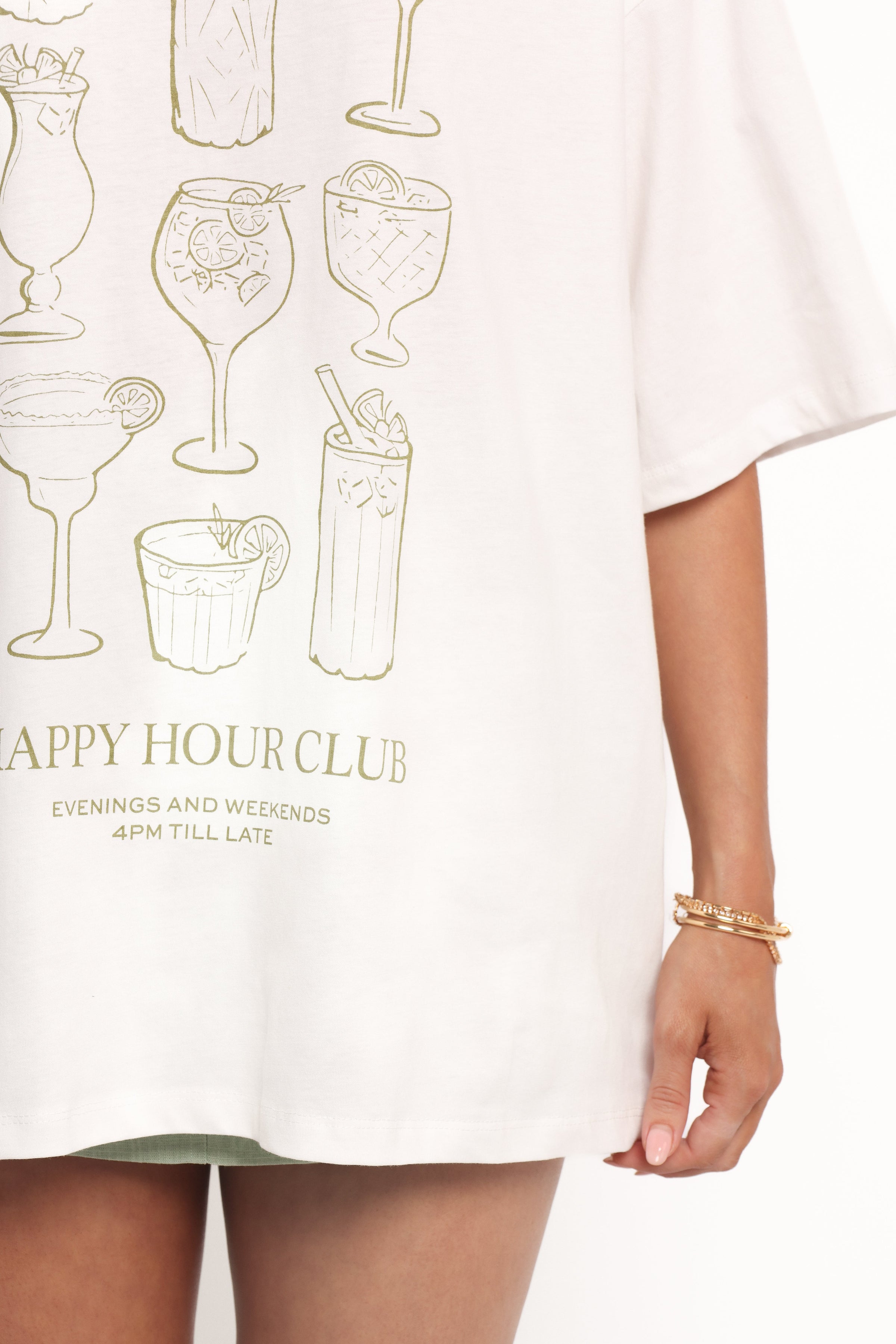 Petal and Pup USA TOPS Happy Hour Tee - White
