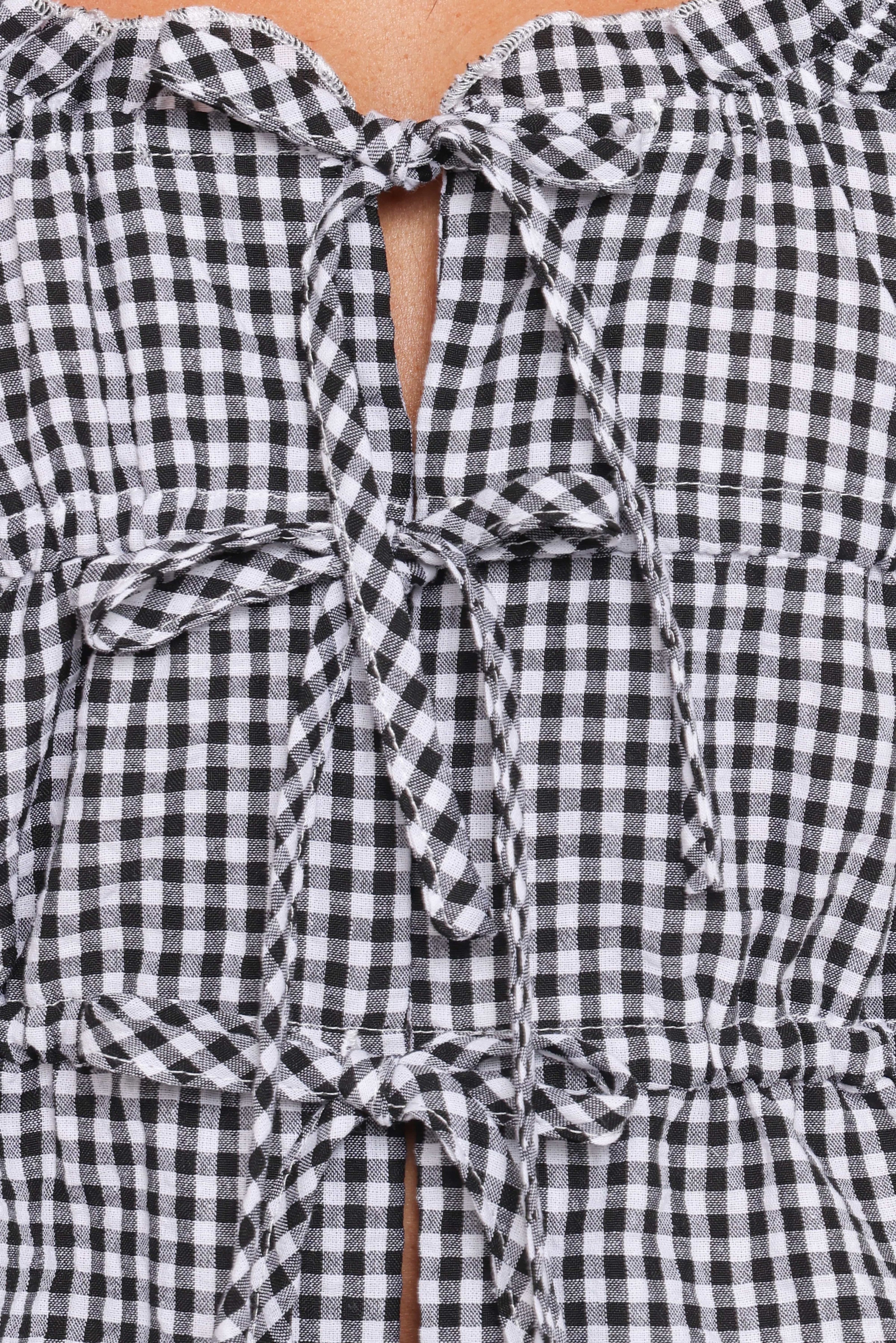 Petal and Pup USA TOPS Harper Top - Black Gingham
