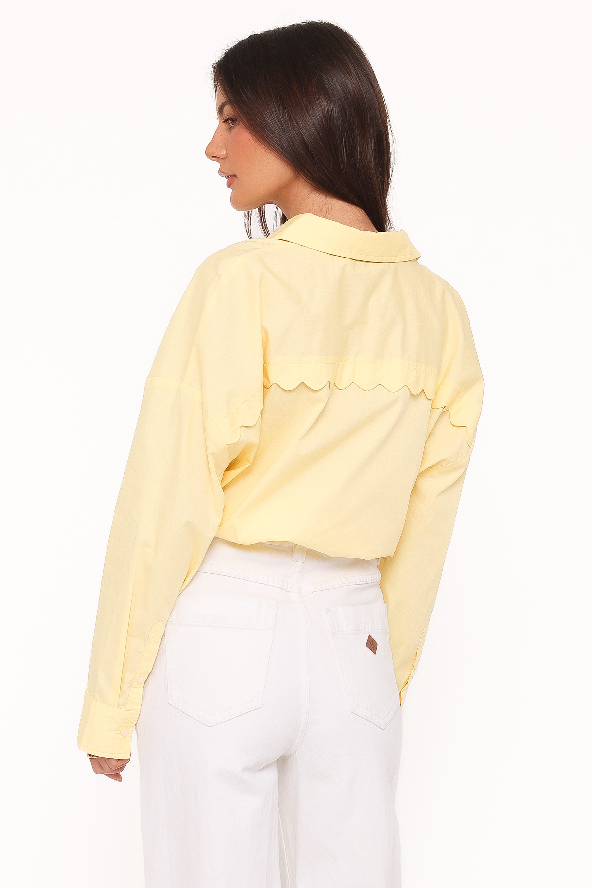 Petal and Pup USA TOPS Inez Scallop Shirt - Yellow