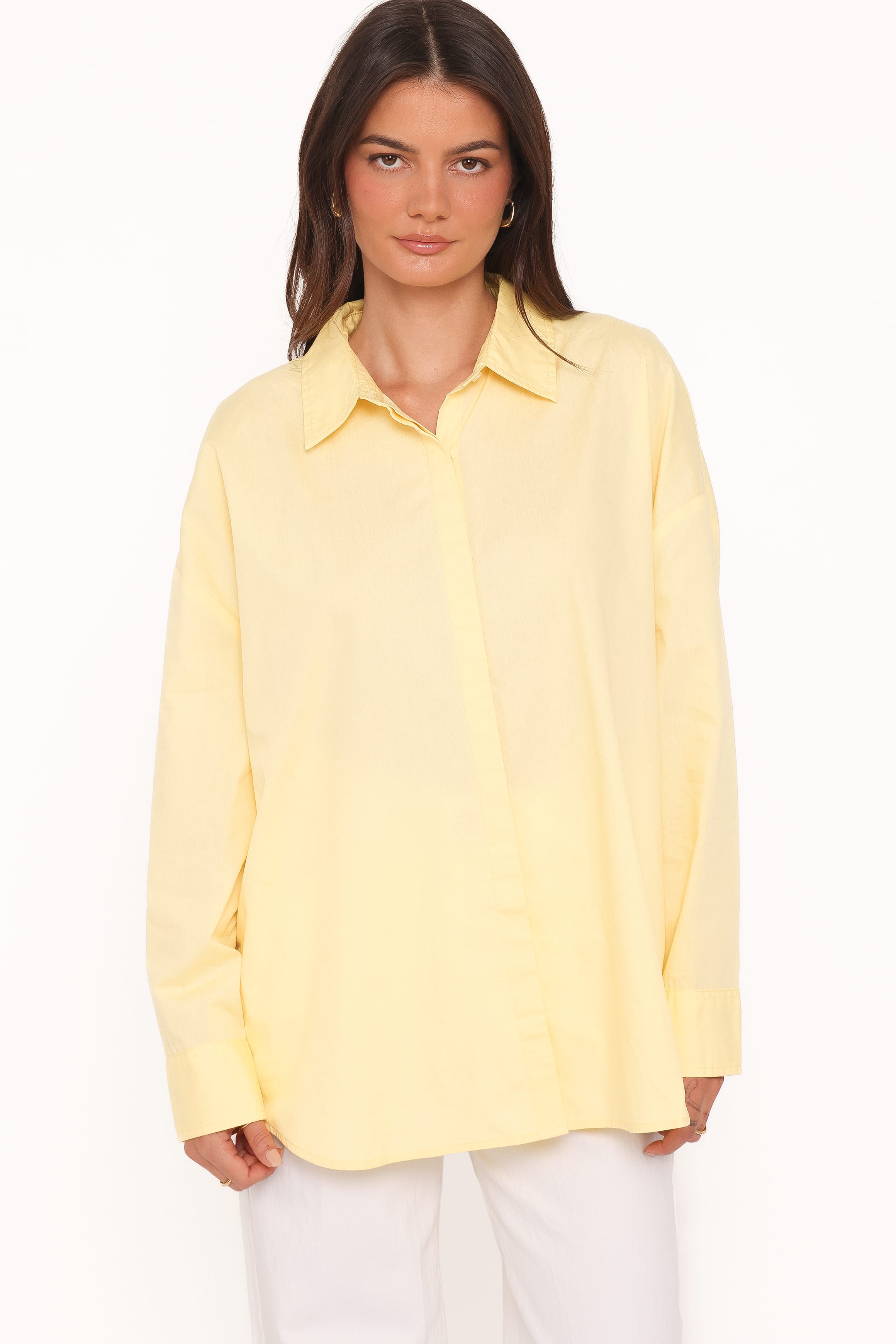 Petal and Pup USA TOPS Inez Scallop Shirt - Yellow