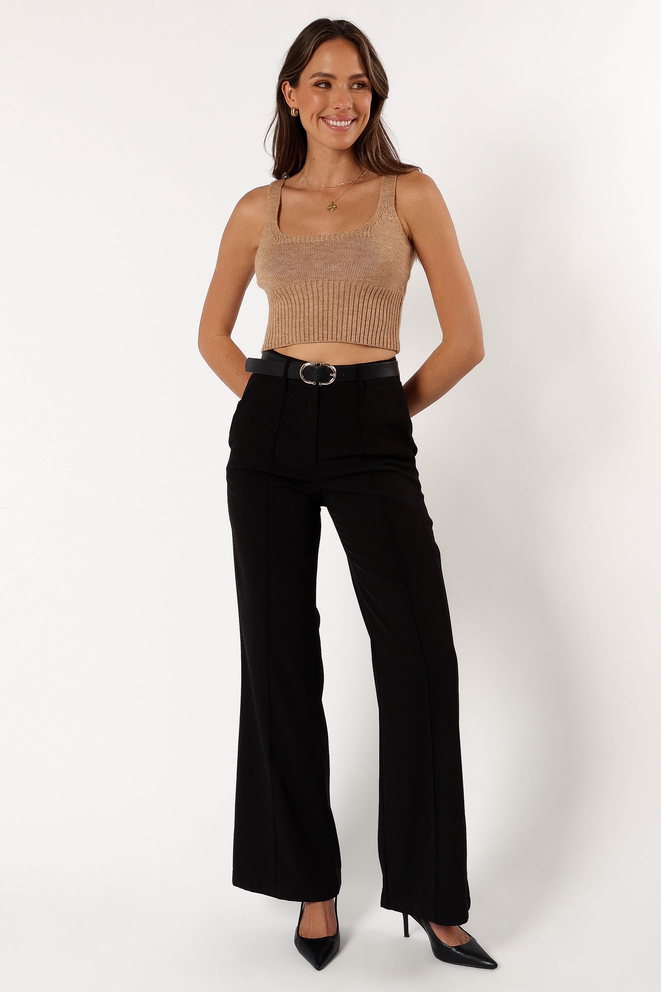 Petal and Pup USA TOPS Isabel Sweater Top - Beige