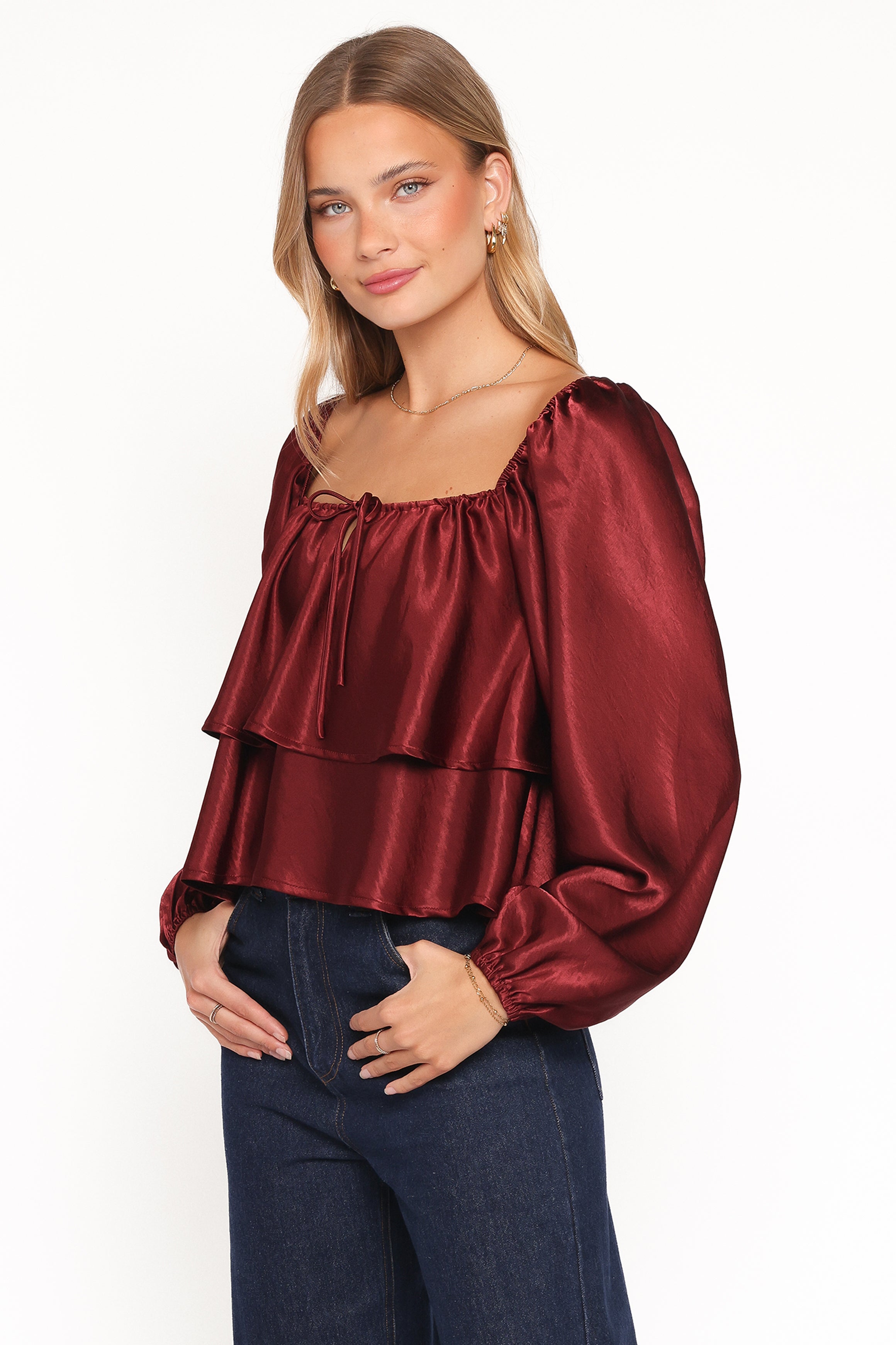 Petal and Pup USA TOPS Janina Blouse - Wine