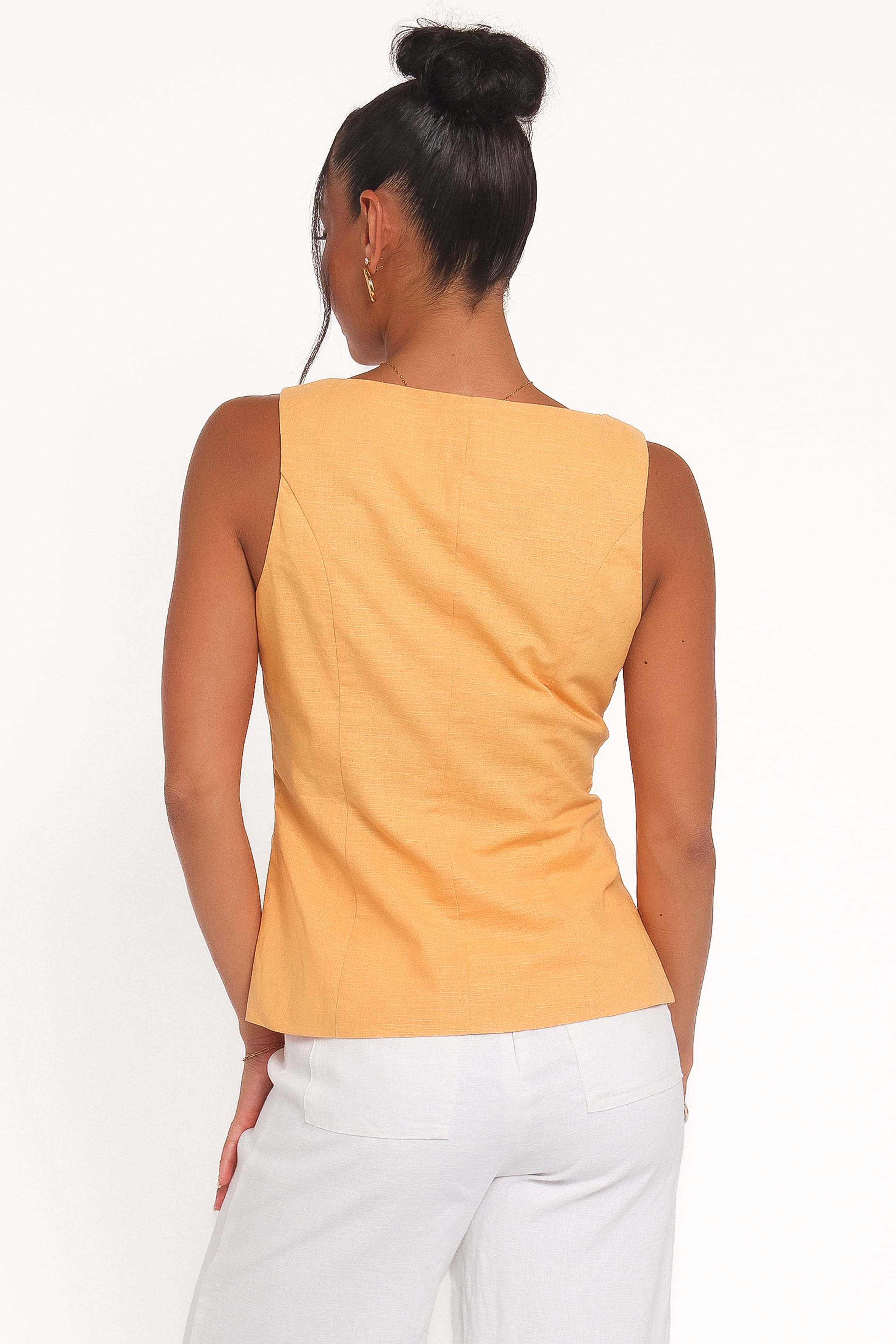 Petal and Pup USA TOPS Kalyssa Asymmetrical Vest - Mango