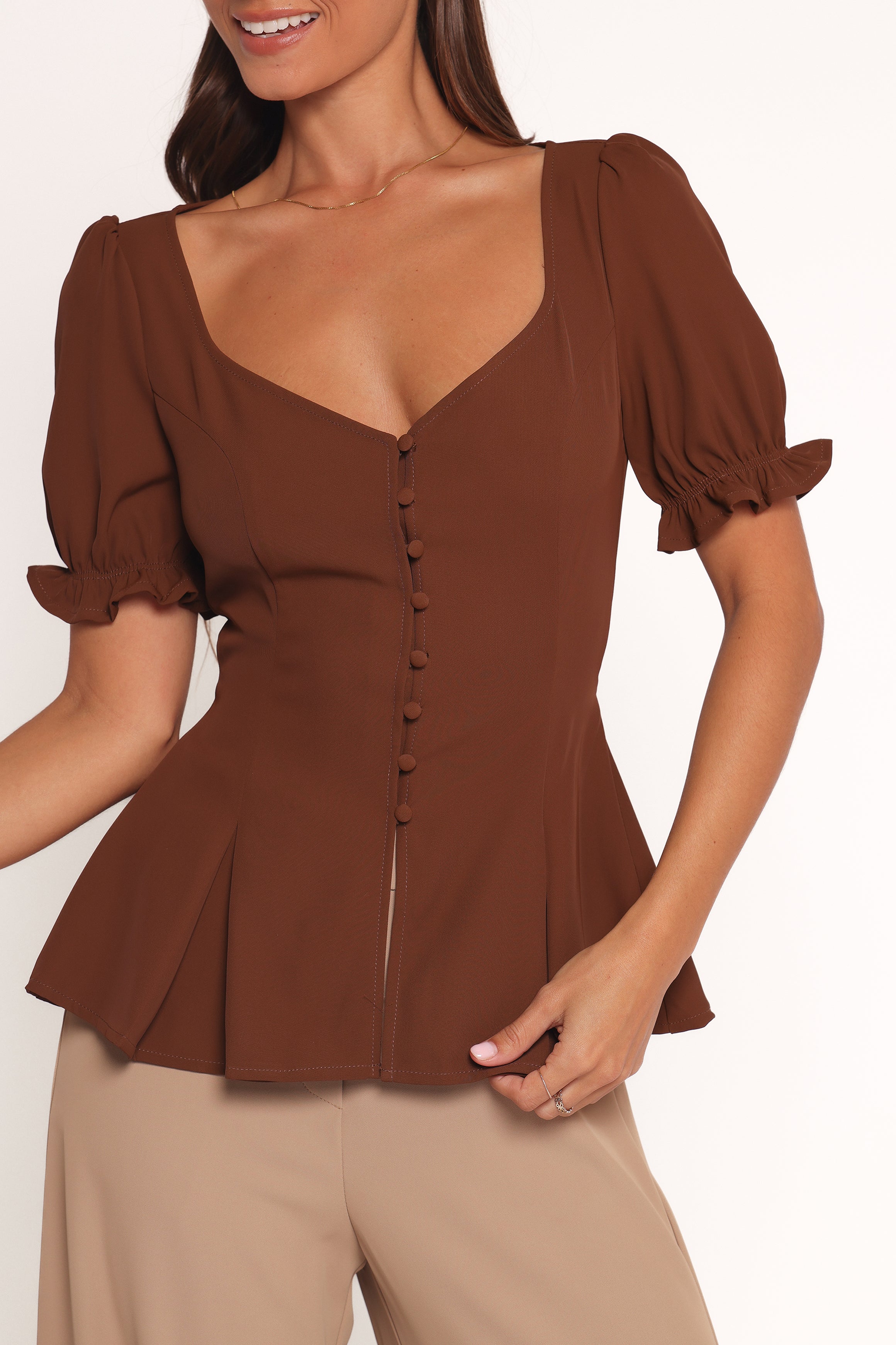 Petal and Pup USA TOPS Kameran Top - Chocolate