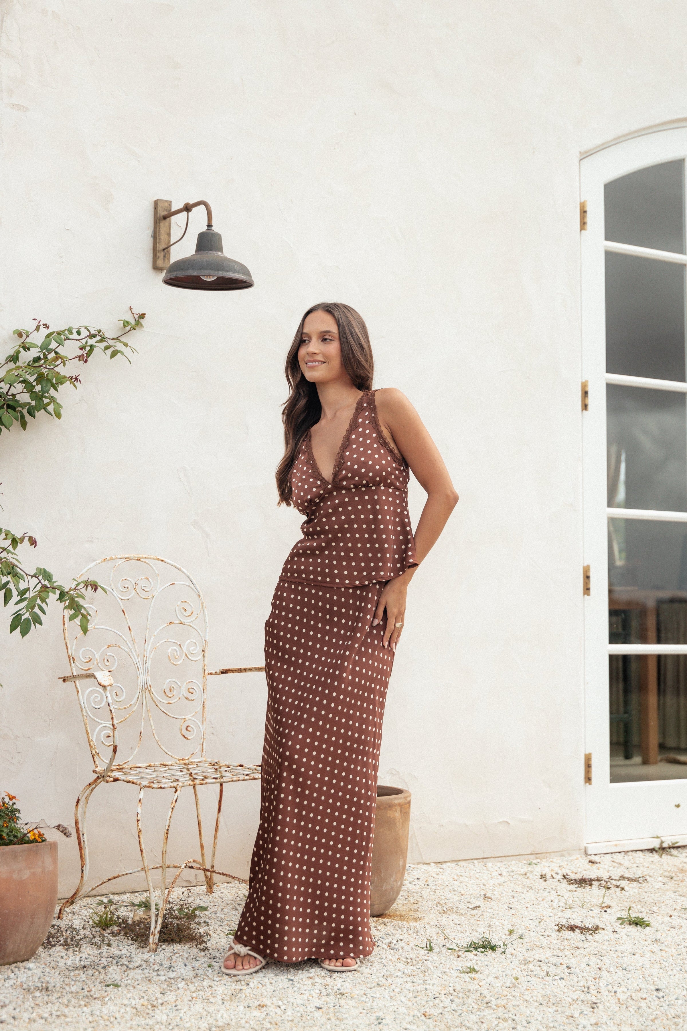 Petal and Pup USA TOPS Kelso Top - Brown Polka Dot