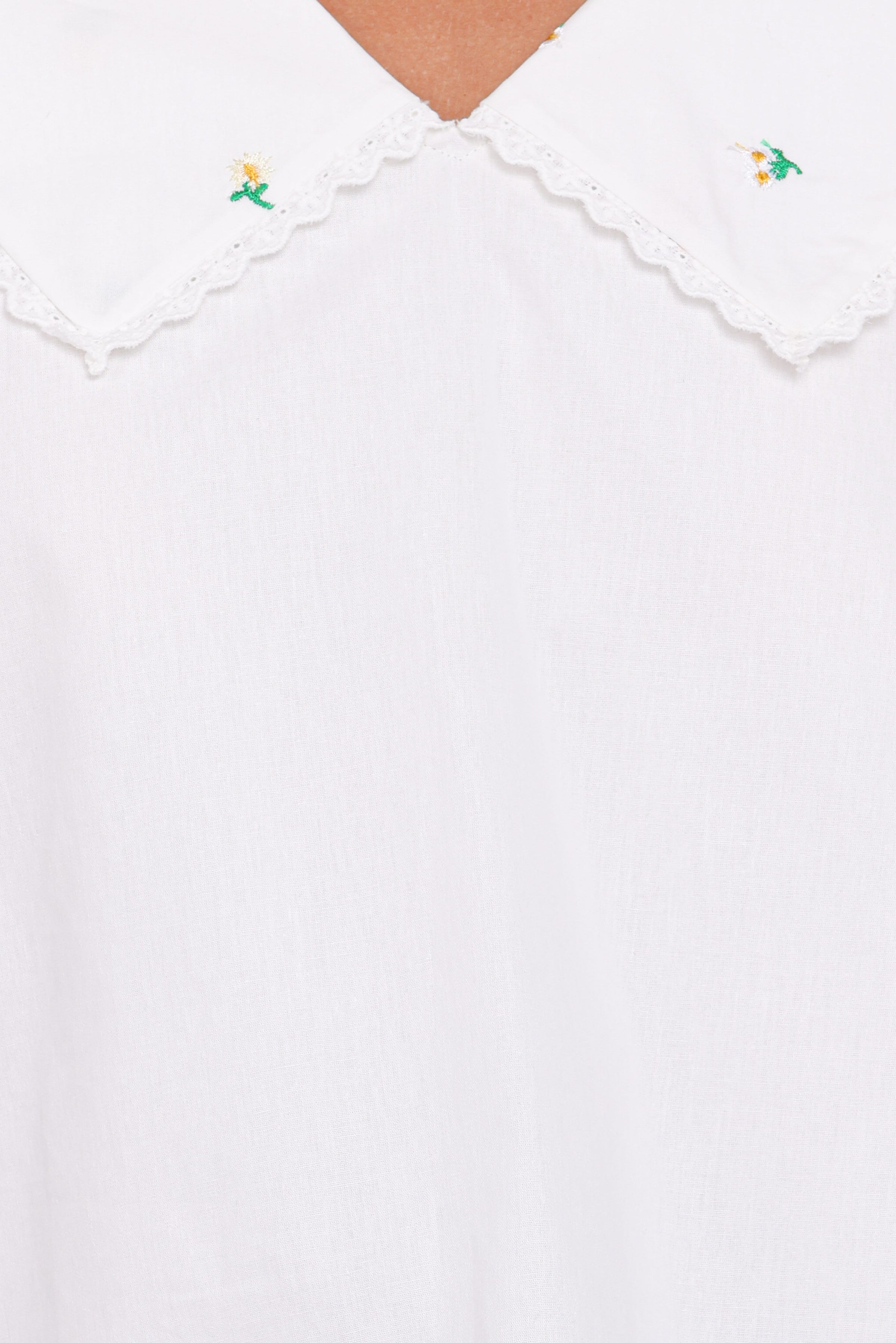 Petal and Pup USA TOPS Kenna Embroidered Long Sleeve Top - White Floral