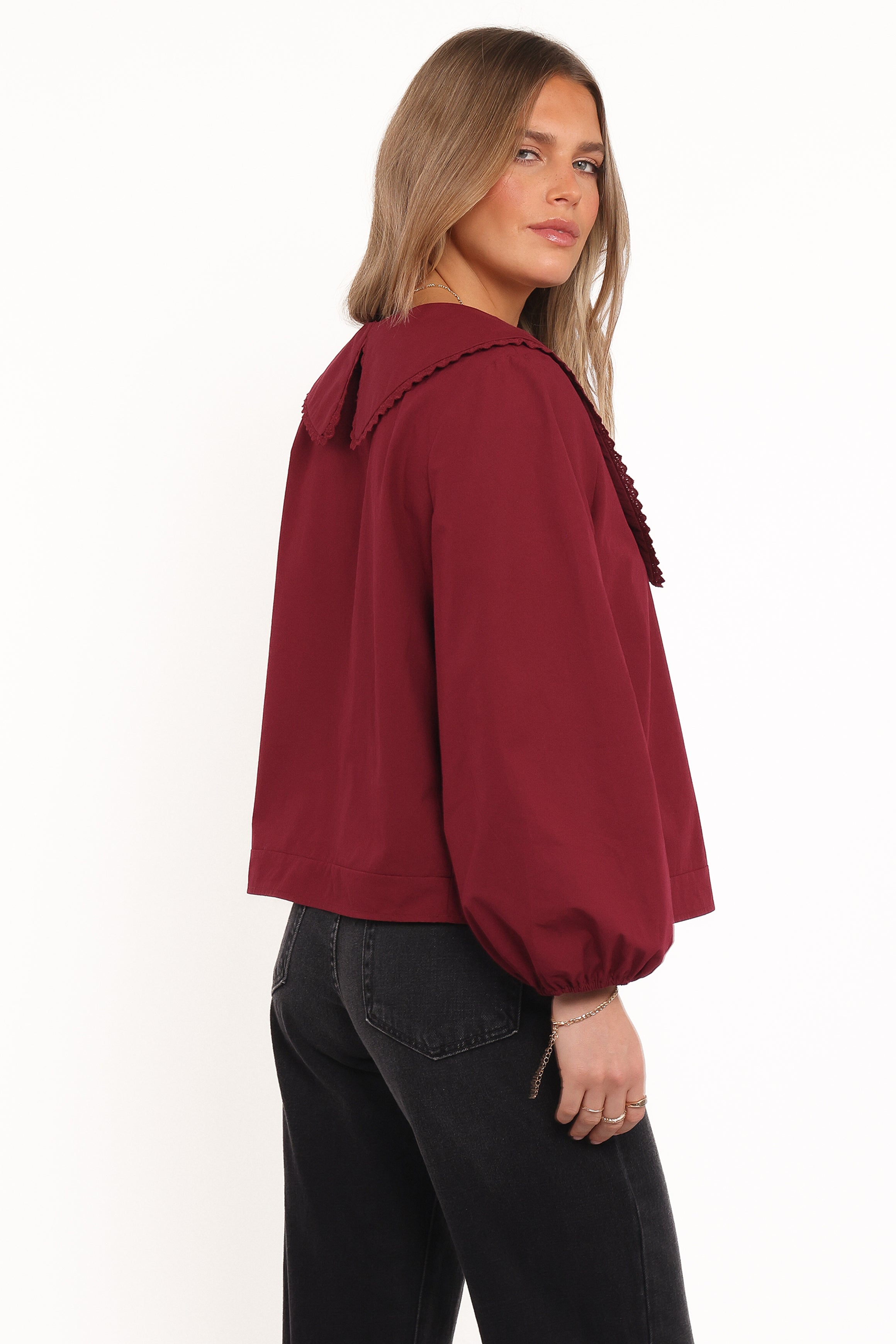 Petal and Pup USA TOPS Kenna Long Sleeve Top - Burg