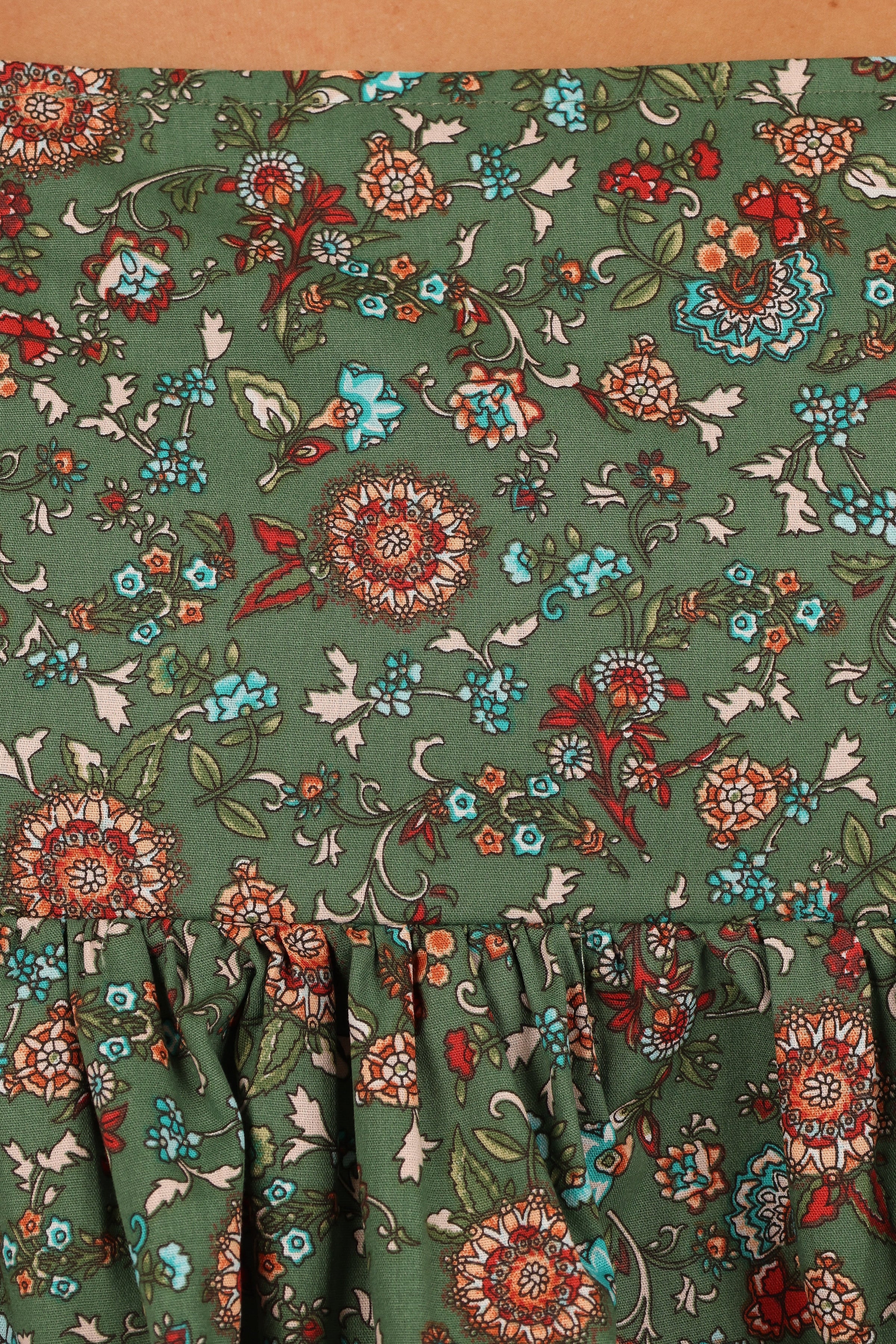 Petal and Pup USA TOPS Kenny Top - Green Paisley Floral