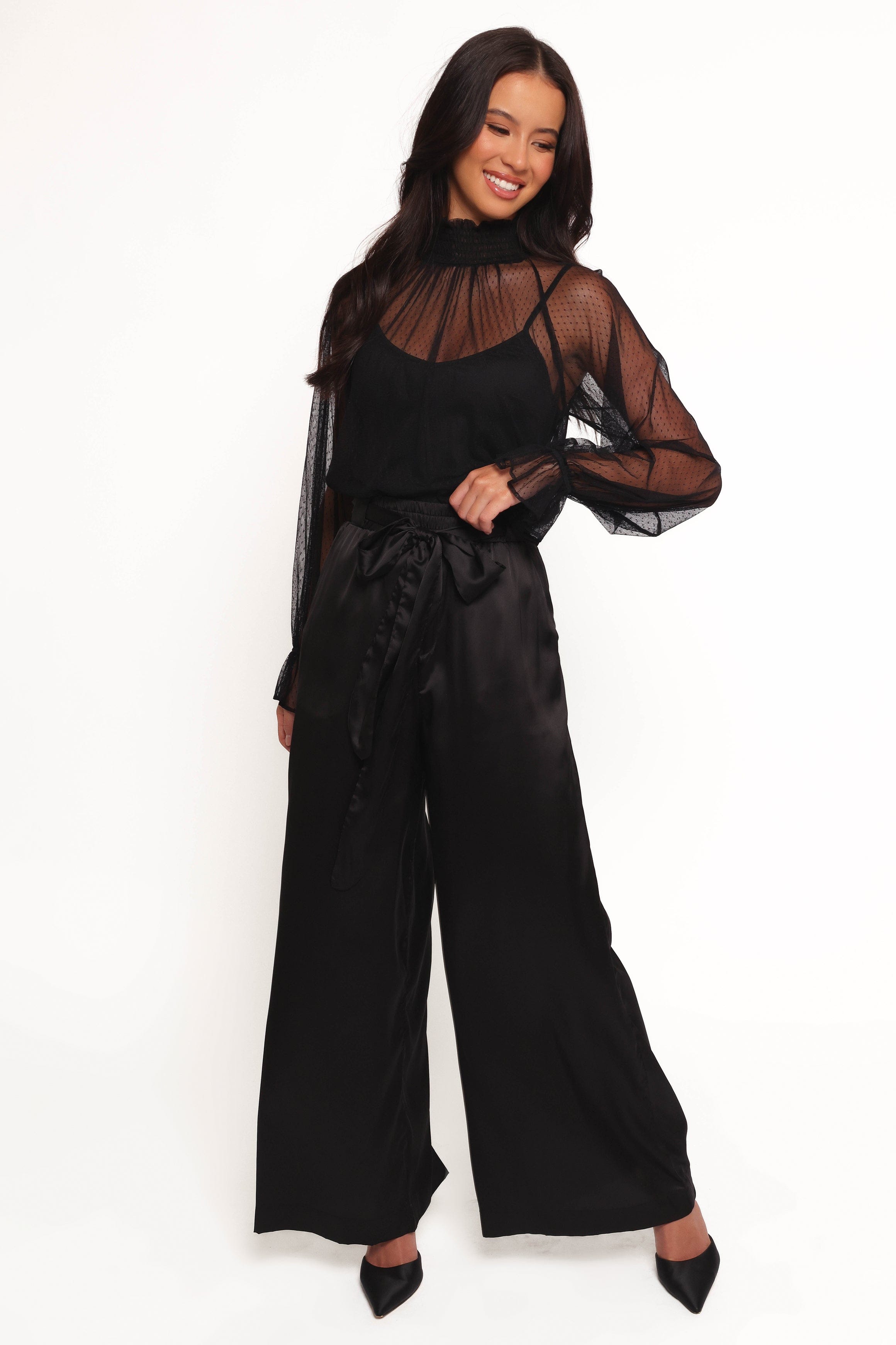 Petal and Pup USA TOPS Kory Sheer Top - Black