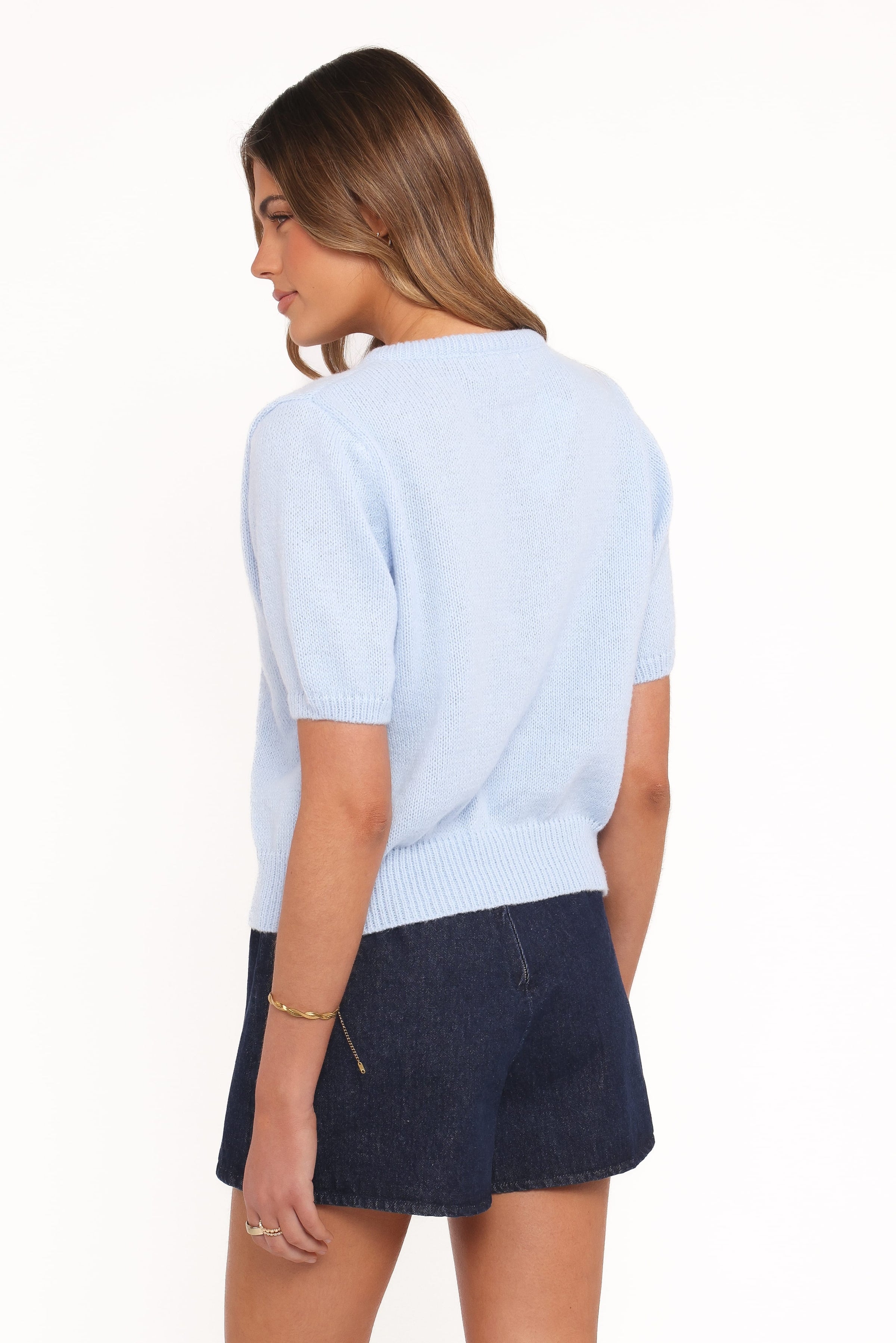 Petal and Pup USA TOPS Koskie Tie Knit Top - Blue