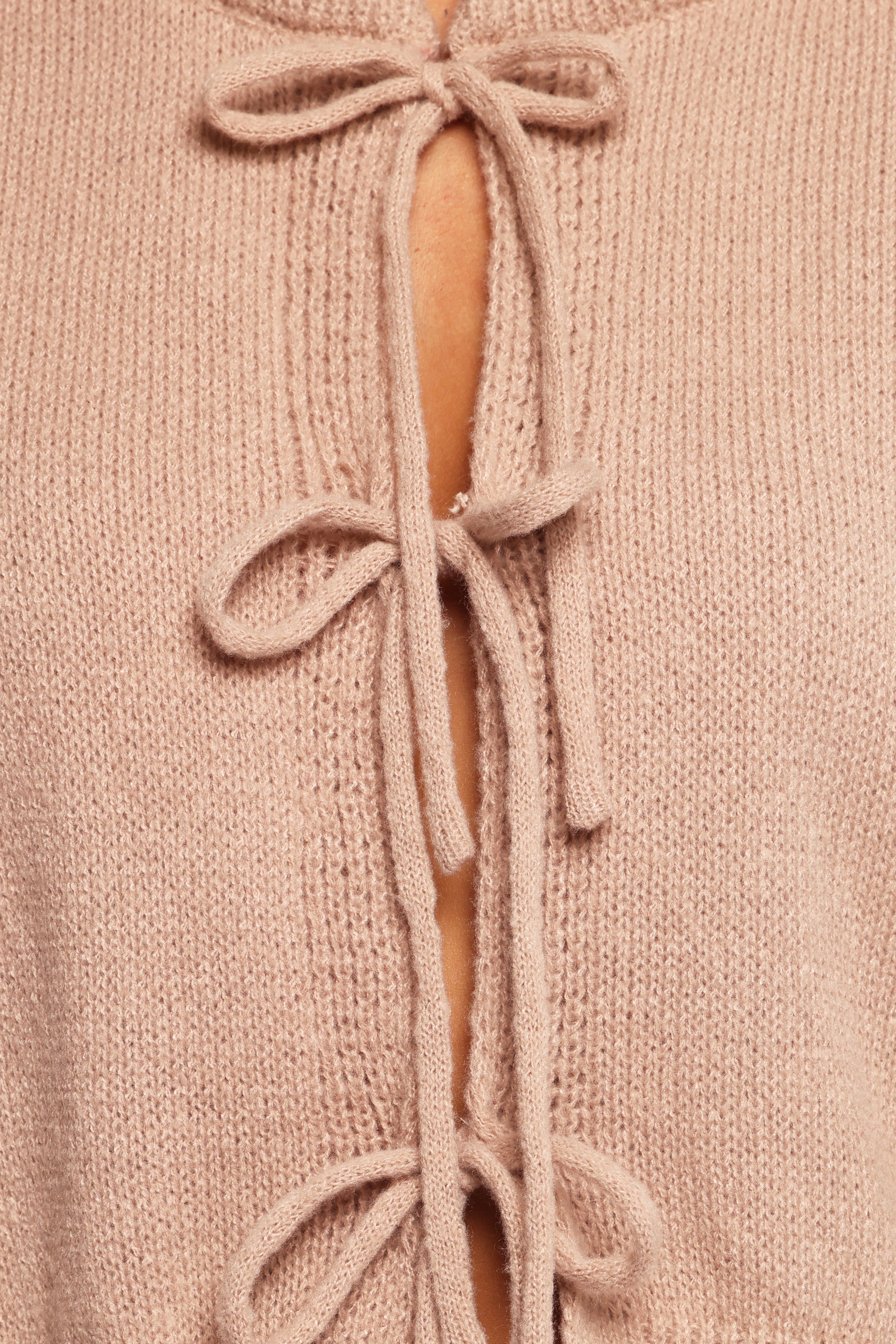 Petal and Pup USA TOPS Koskie Tie Knit Top - Taupe