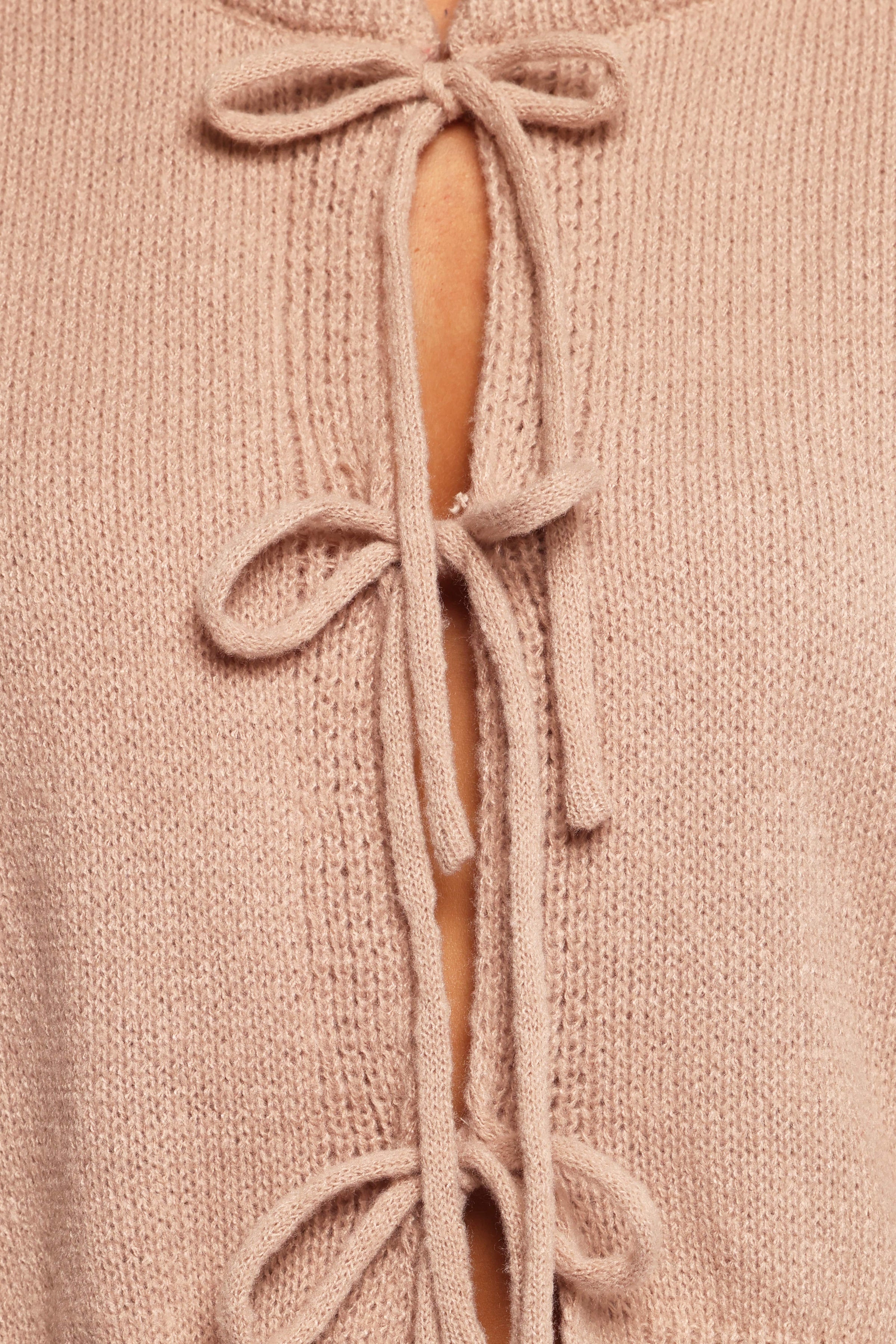 Petal and Pup USA TOPS Koskie Tie Knit Top - Taupe