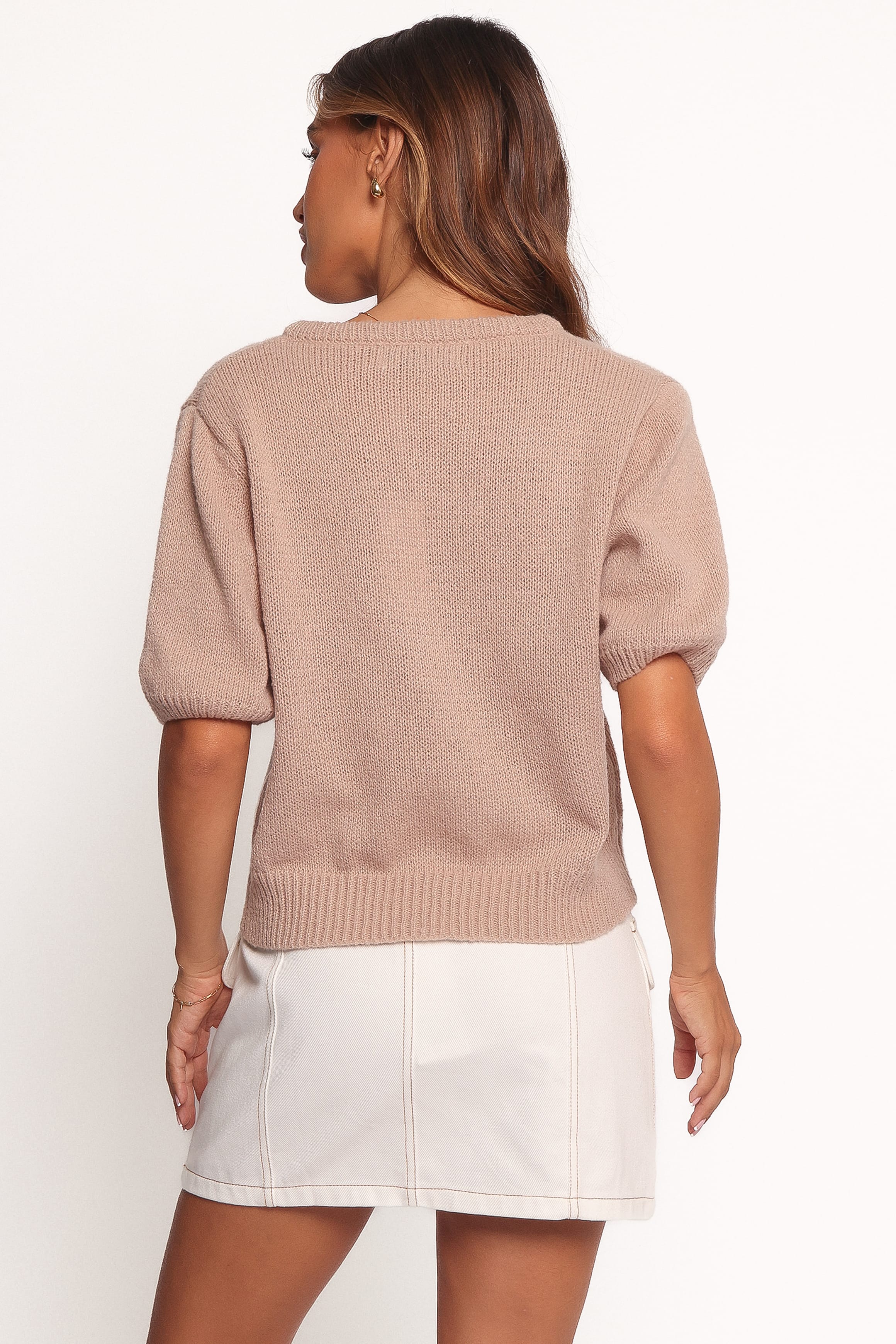 Petal and Pup USA TOPS Koskie Tie Knit Top - Taupe