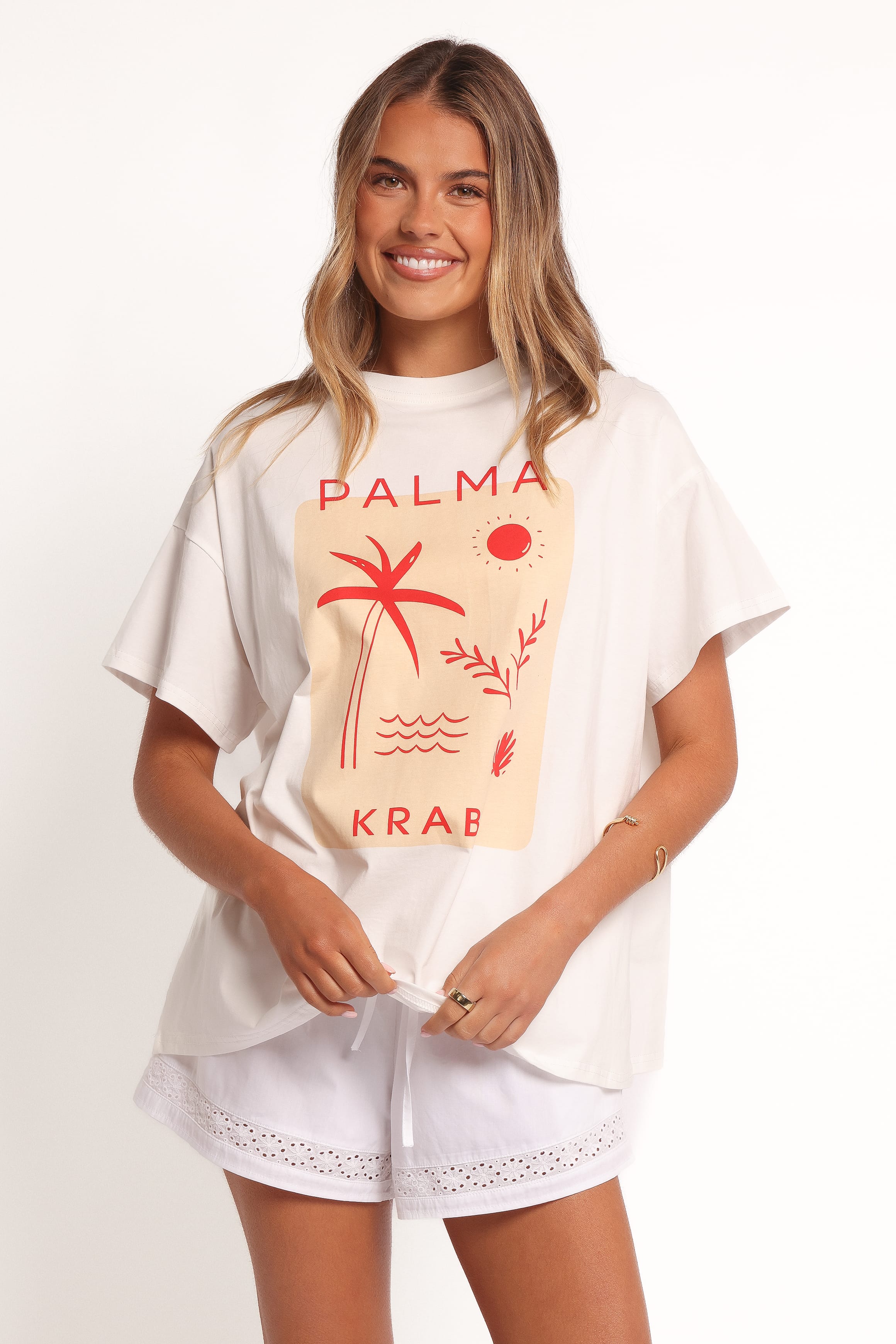 Petal and Pup USA TOPS Krabi Beach Graphic Tee - White