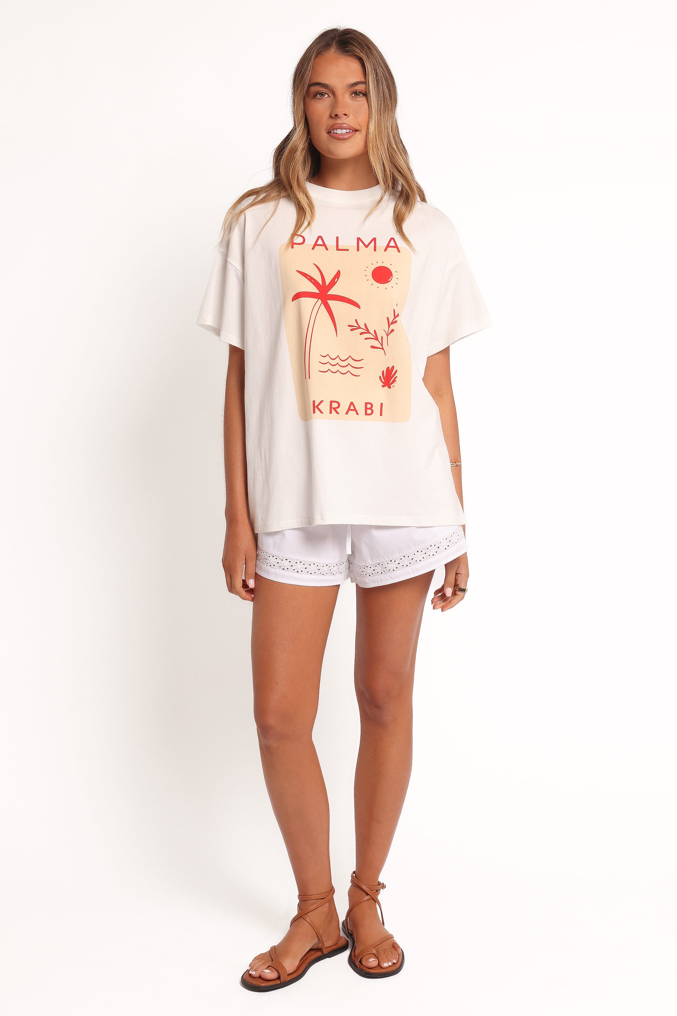Petal and Pup USA TOPS Krabi Beach Graphic Tee - White