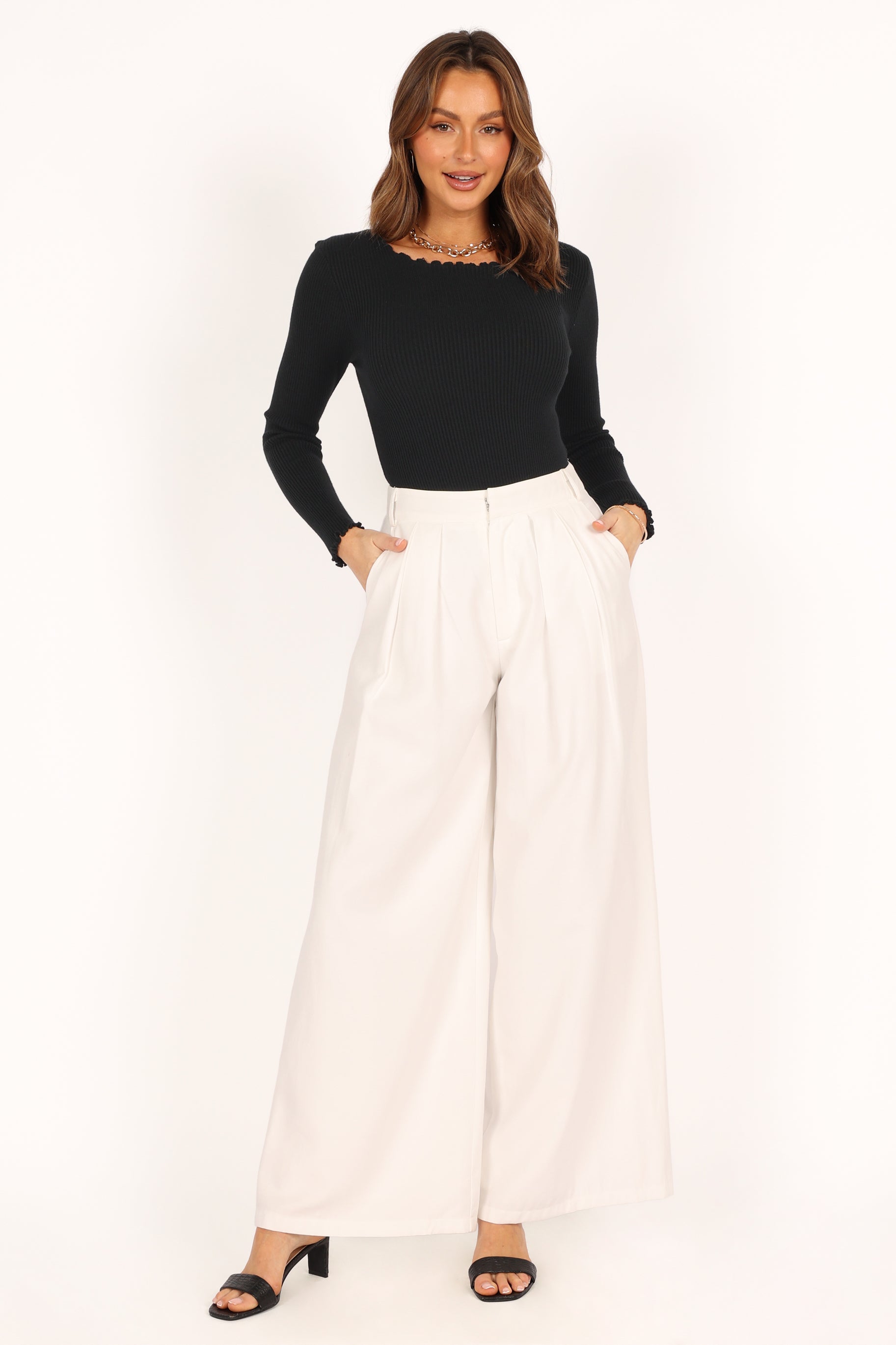 Petal and Pup USA TOPS Kya Knit Top - Black