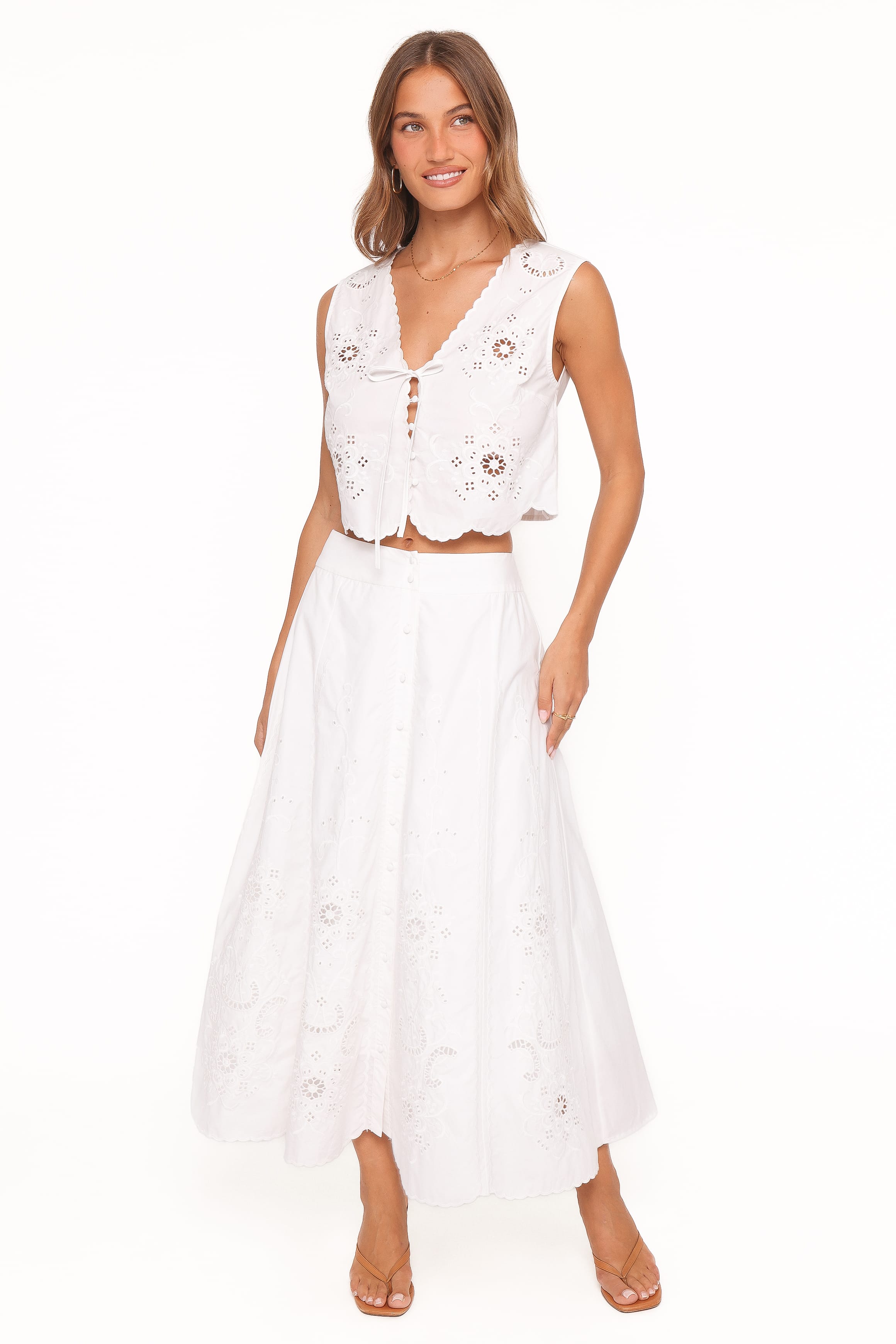 Petal and Pup USA TOPS Kye Top - White Broderie
