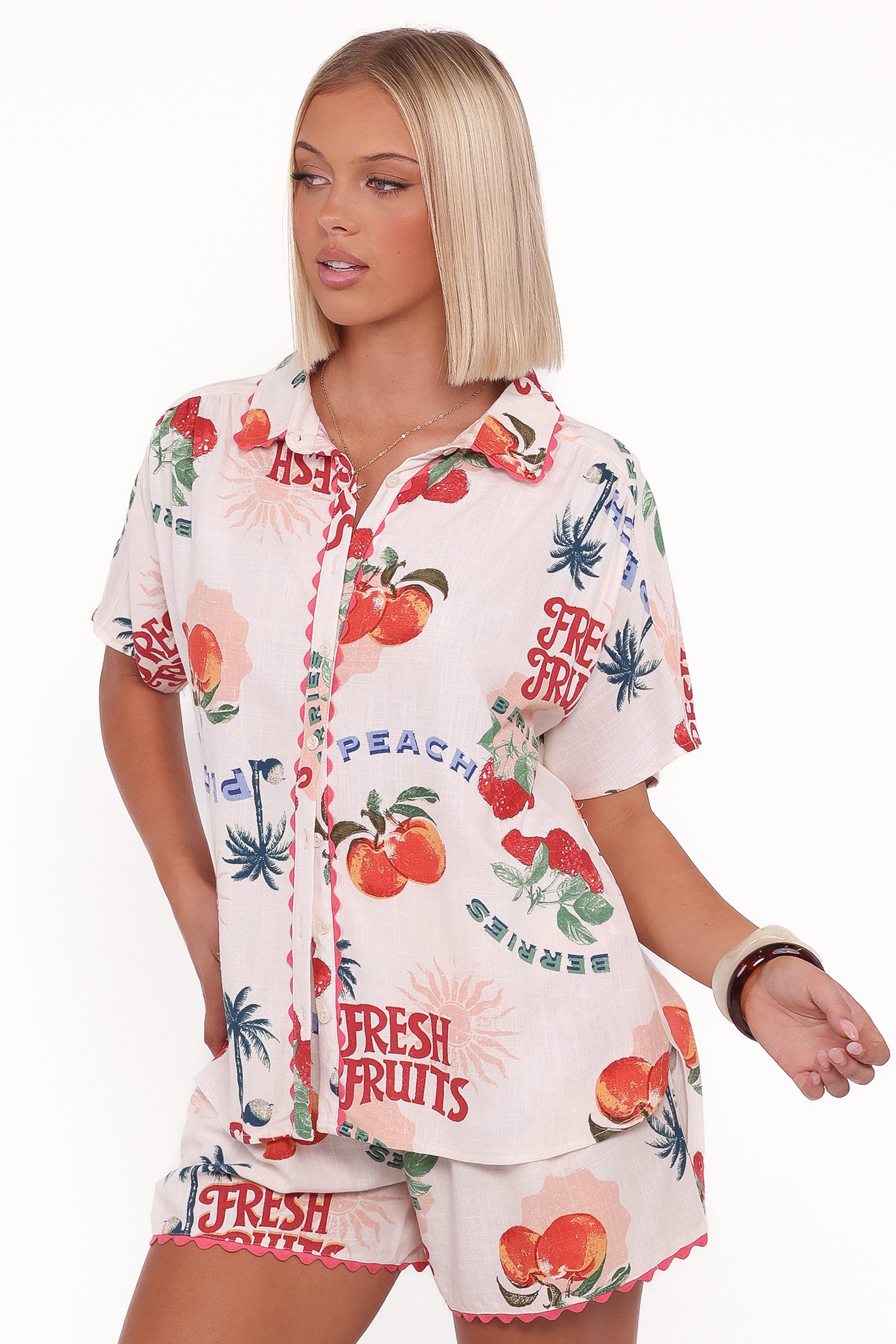 Petal and Pup USA TOPS Lars Short Sleeve Shirt - Tutti Frutti (Hold for Amazon)