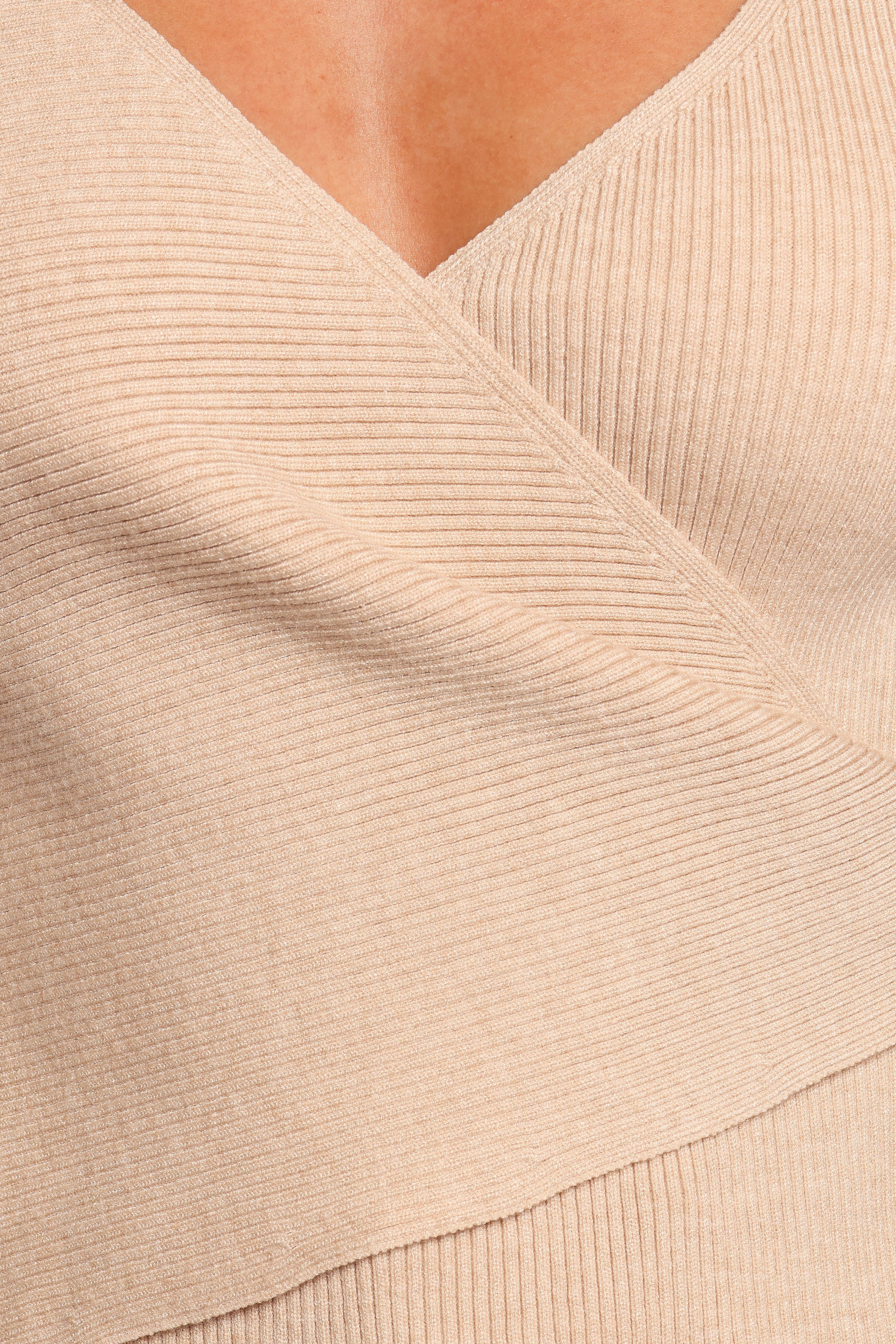 Petal and Pup USA TOPS Lavia Knit Wrap Top - Beige