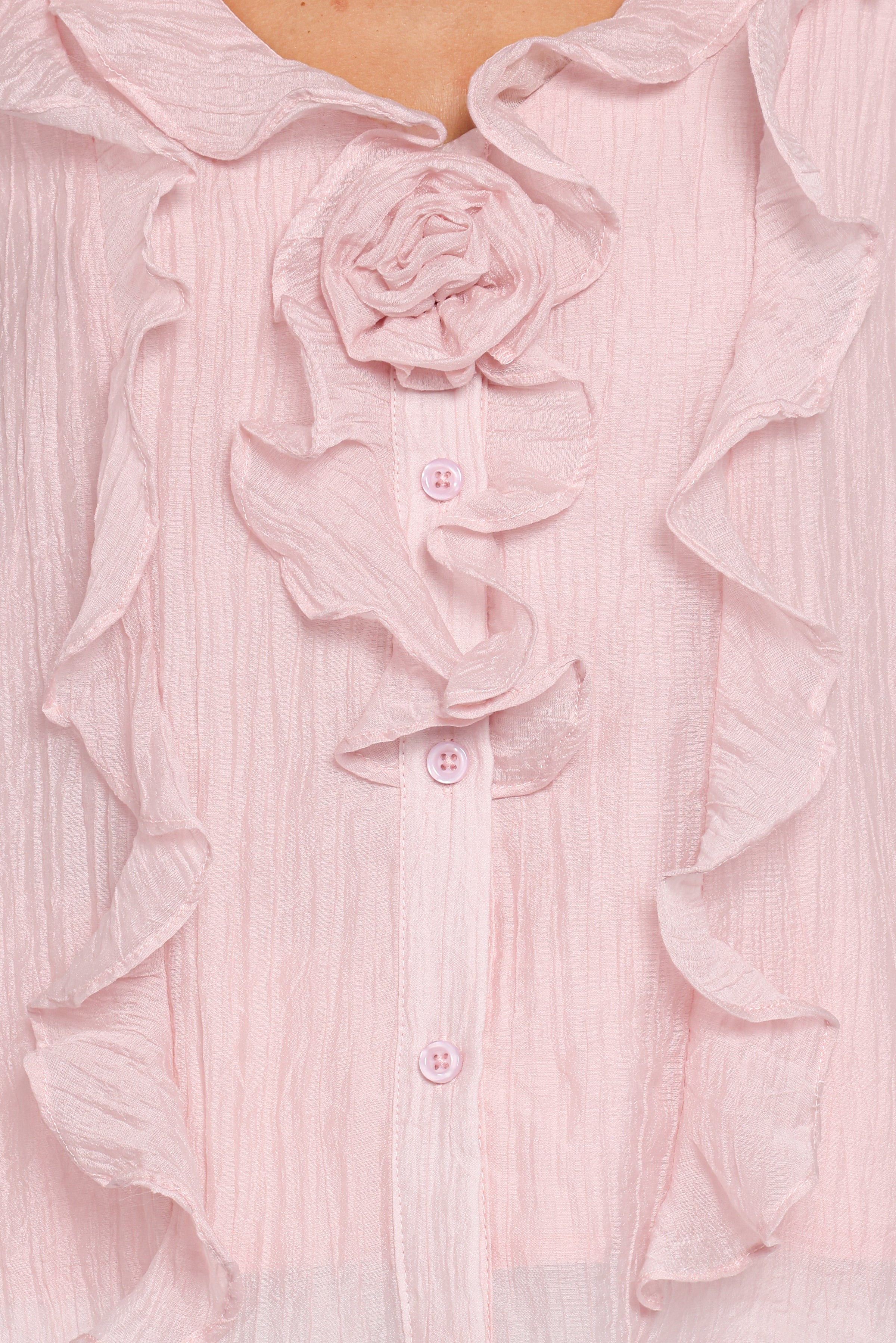 Petal and Pup USA TOPS Lennon Ruffle Blouse - Blush