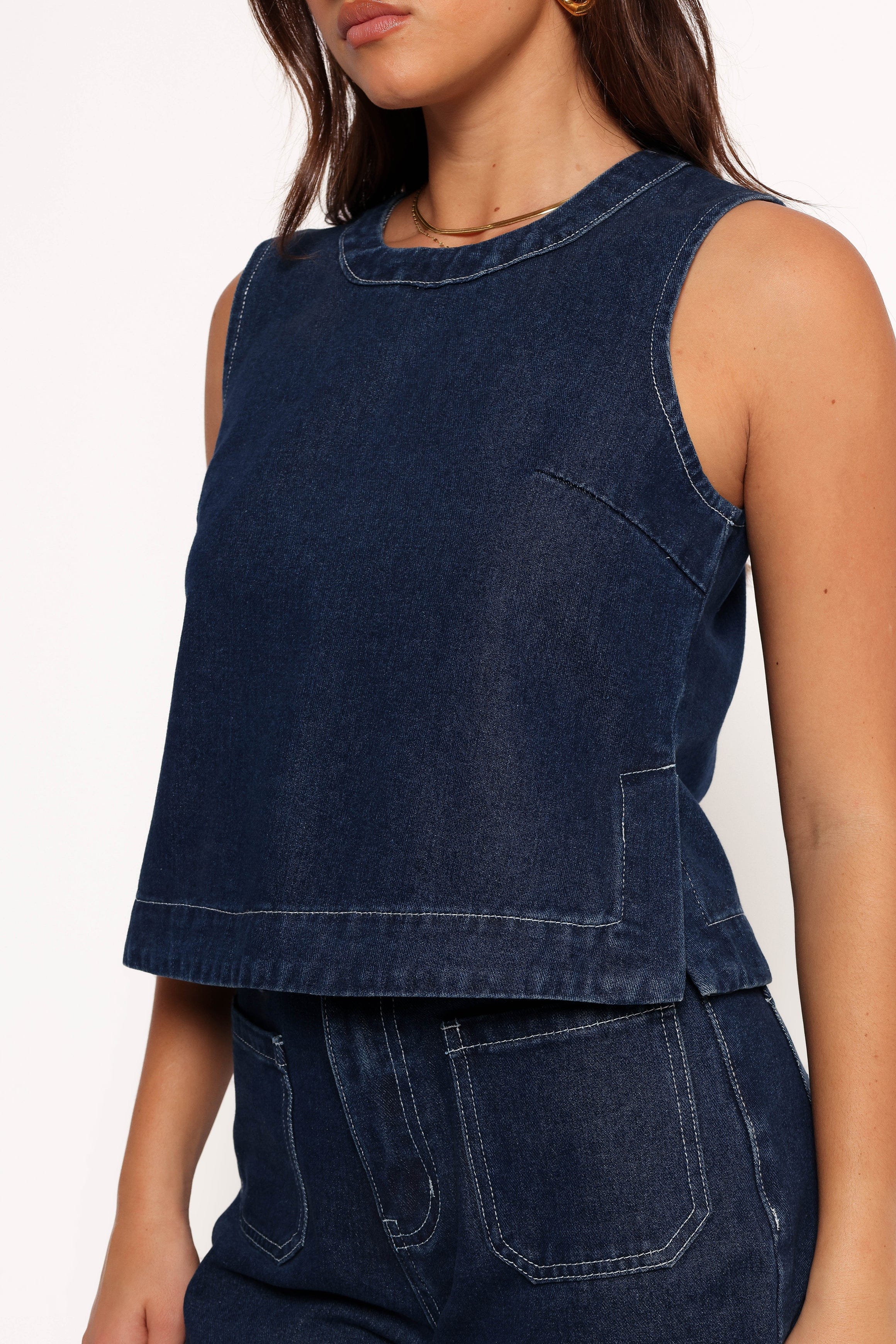Petal and Pup USA TOPS Levi Top - Dark Denim