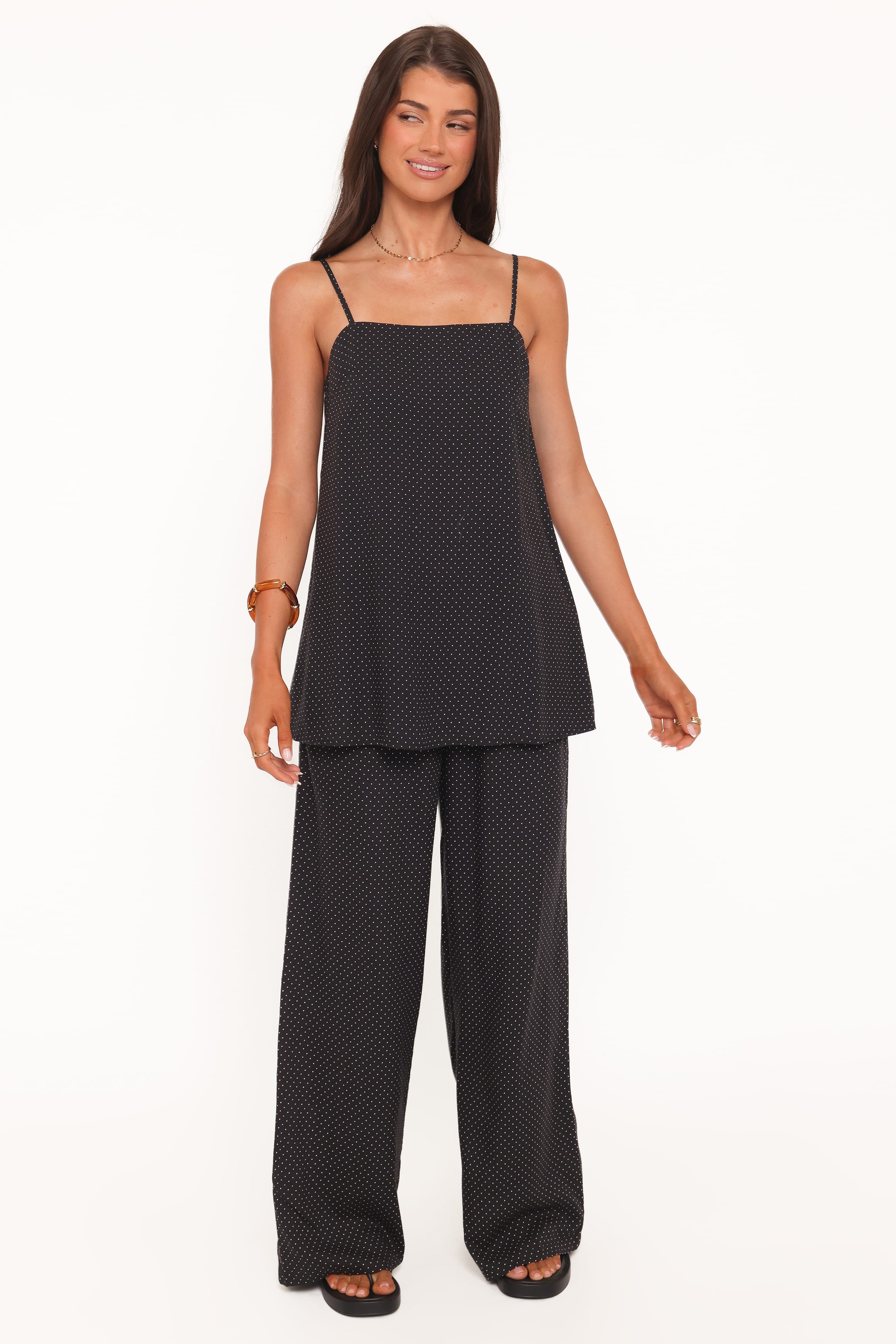 Petal and Pup USA TOPS Lexi Top - Black Polkadot