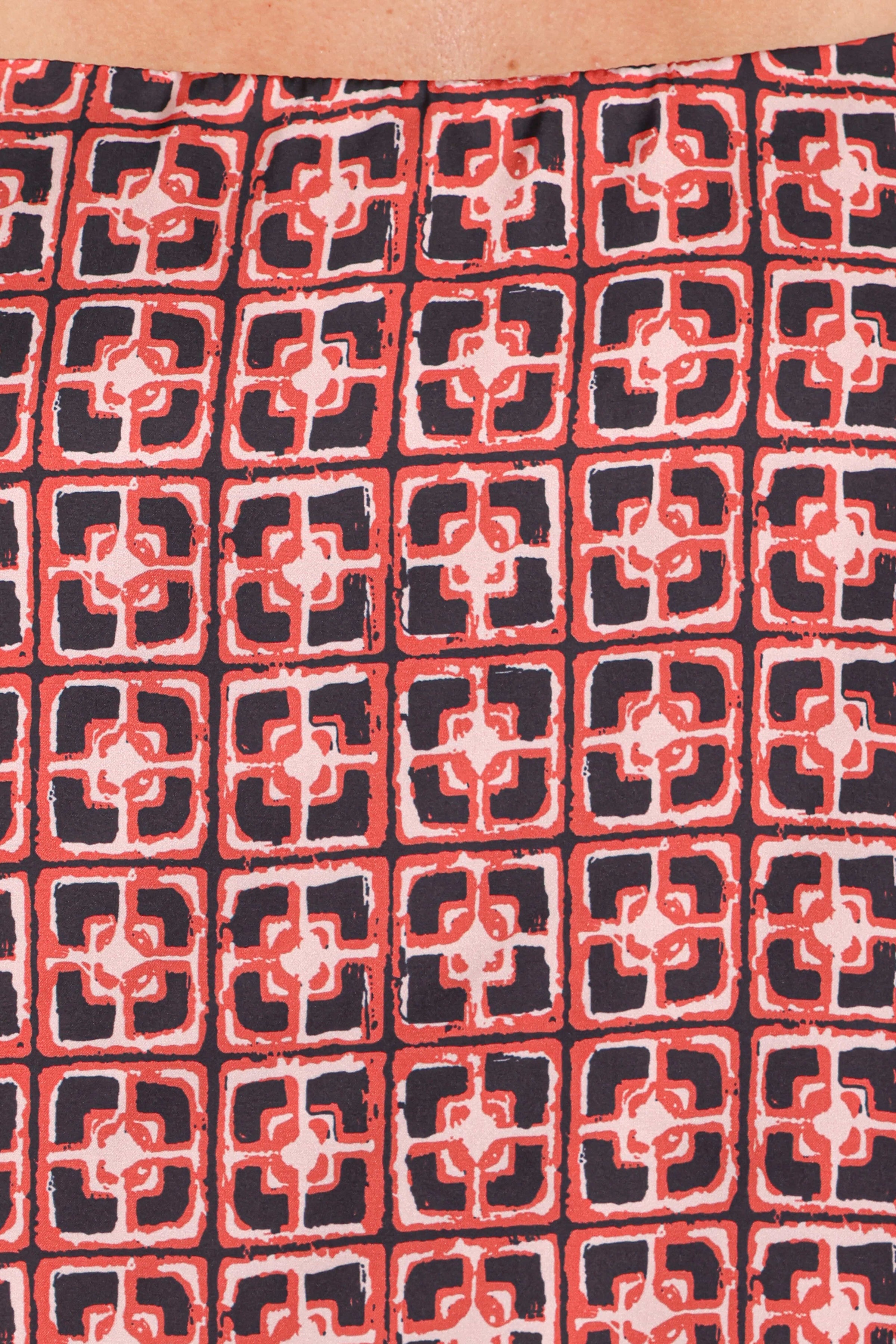 Petal and Pup USA TOPS Lexi Top - Red Geometric