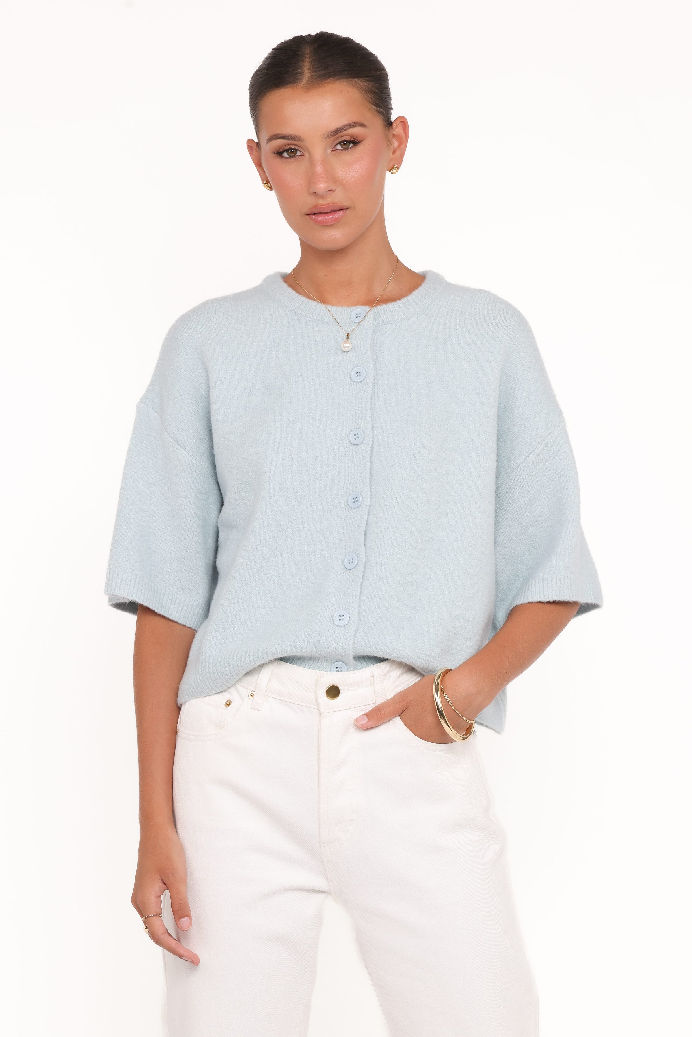 Petal and Pup USA TOPS Lilith Knit Top - Blue